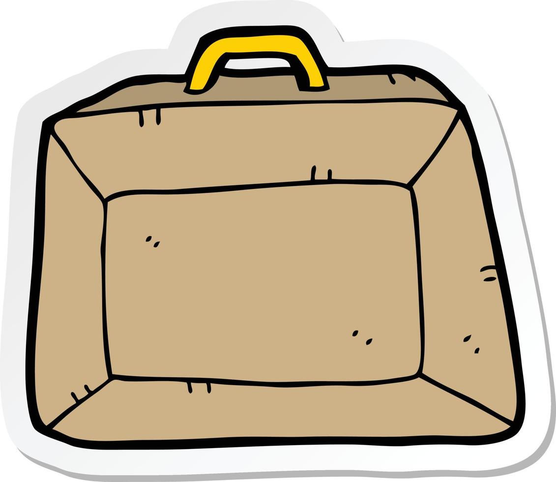 sticker of a cartoon budget briefcase vector