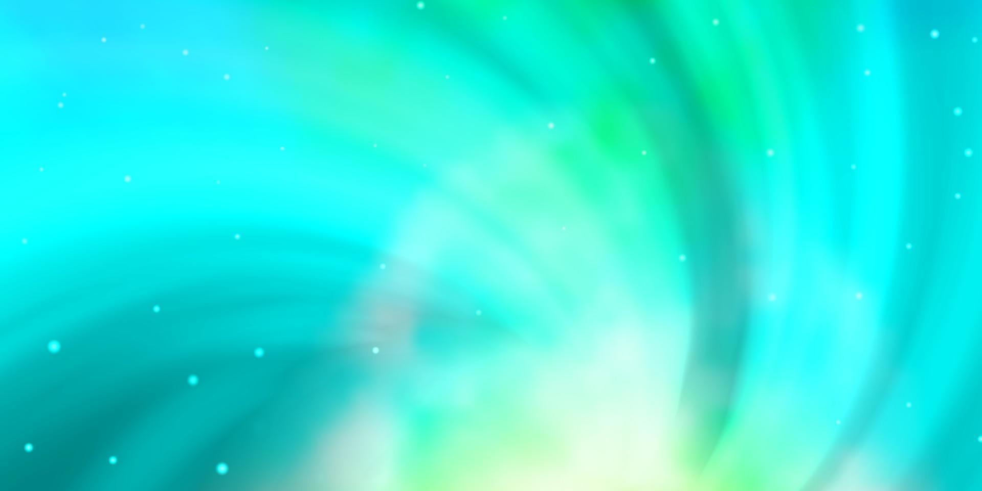 Light Blue, Green vector template with neon stars.