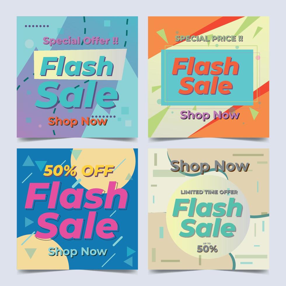 Flash Sale Social Media vector