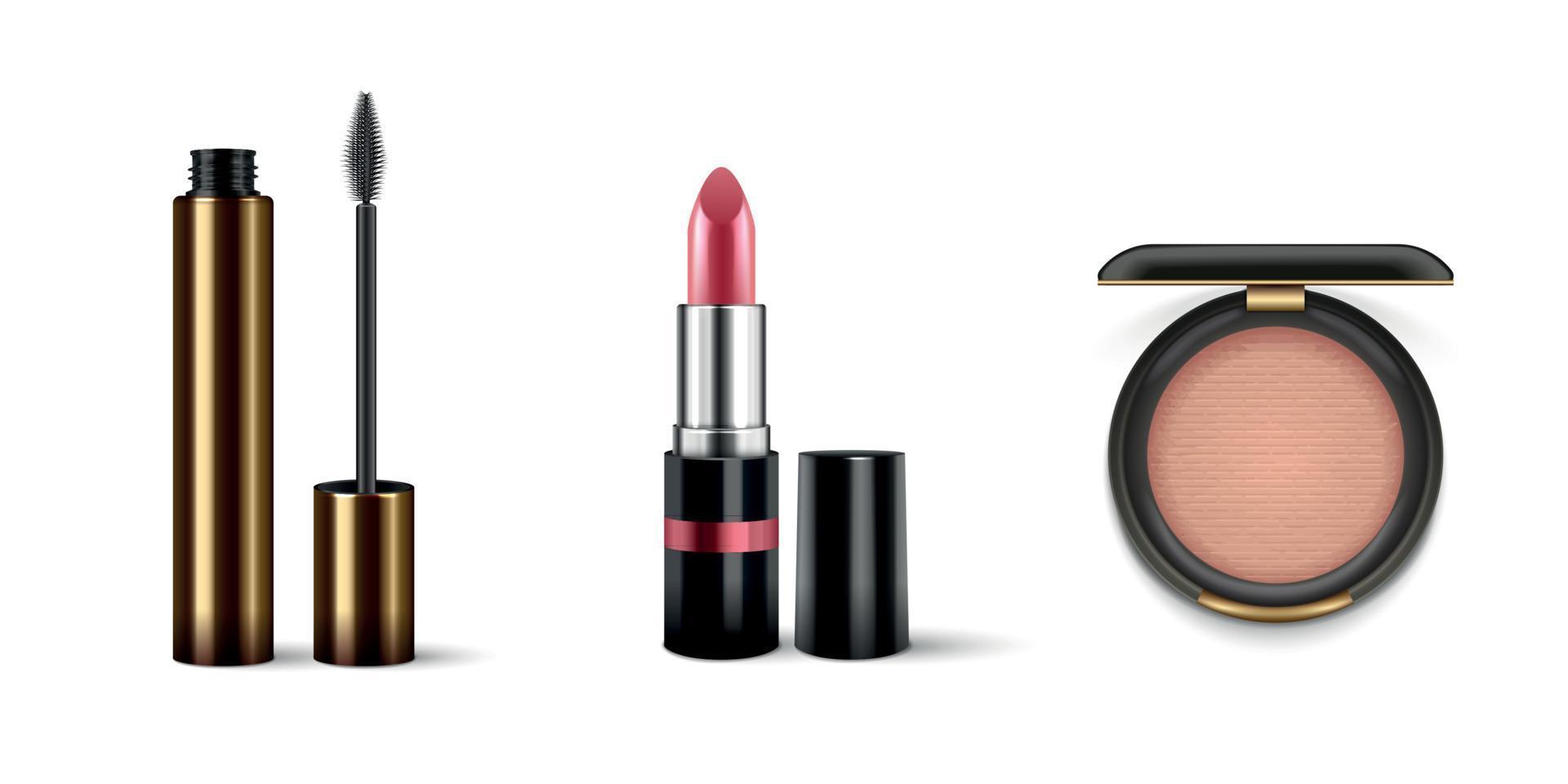 Realistic Cosmetic Products Set vector