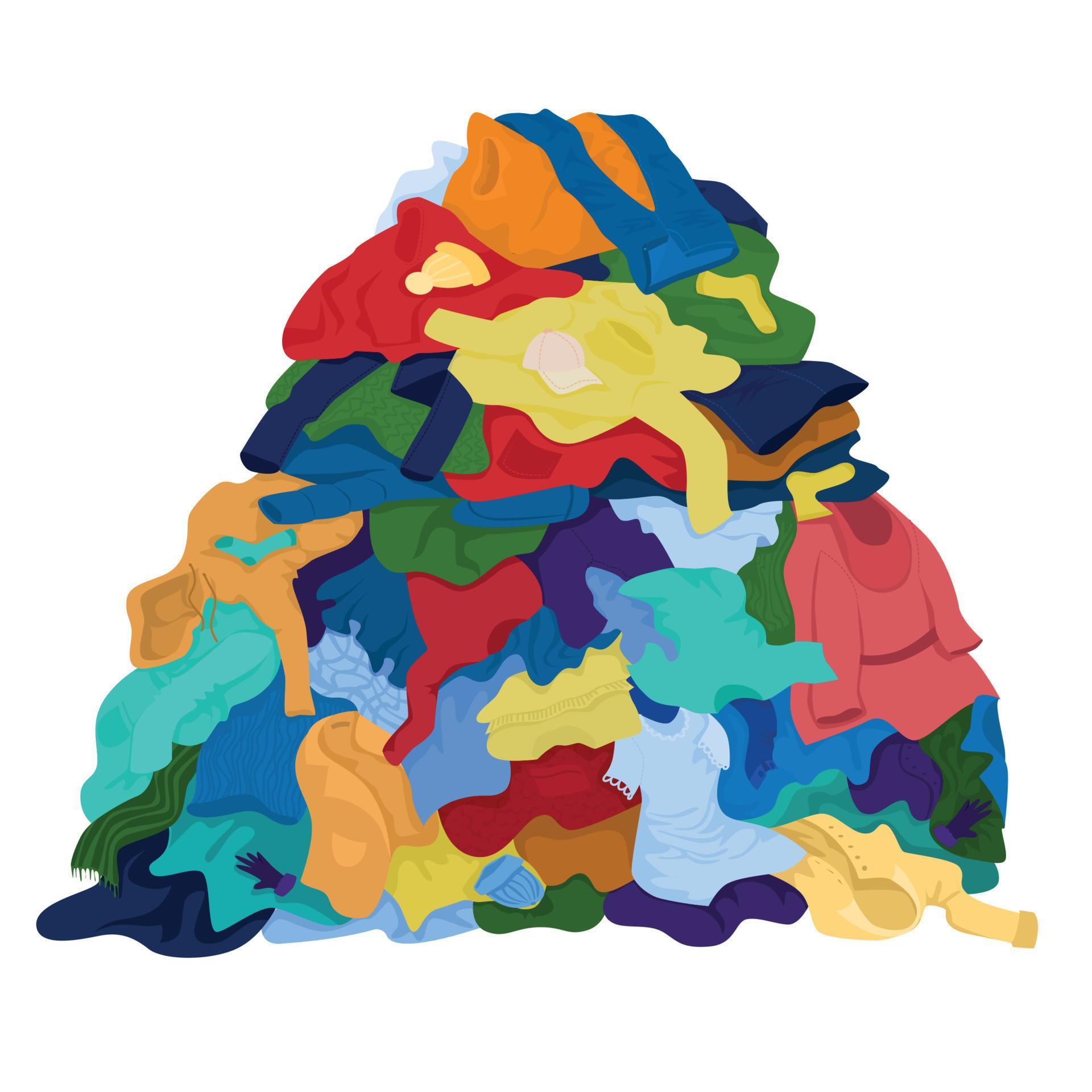 Dirty Clothes Pile Composition 8381913 Vector Art at Vecteezy