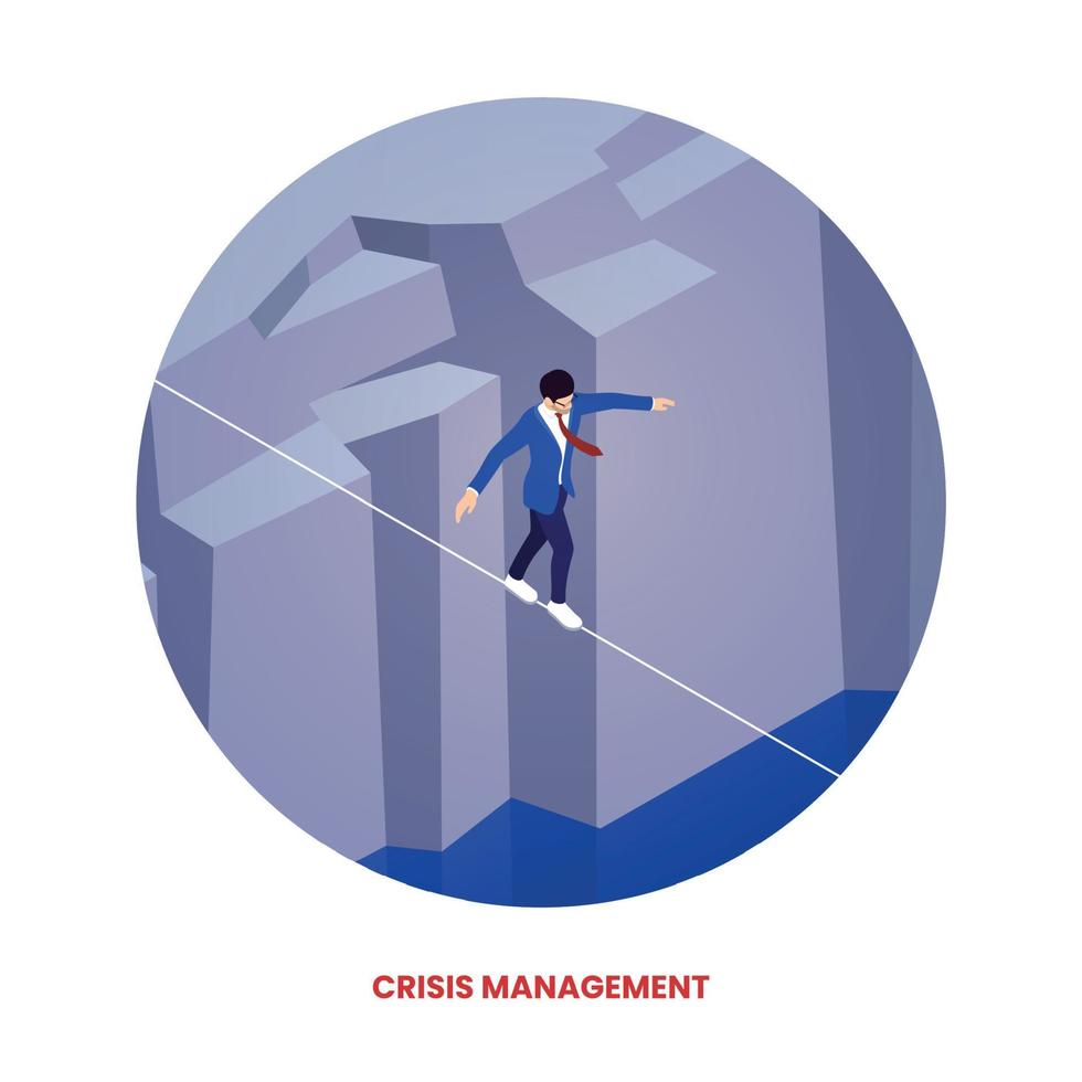 Crisis Management Concept vector