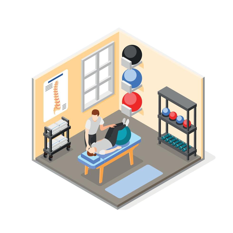 Physiotherapy And Rehabilitation Concept vector