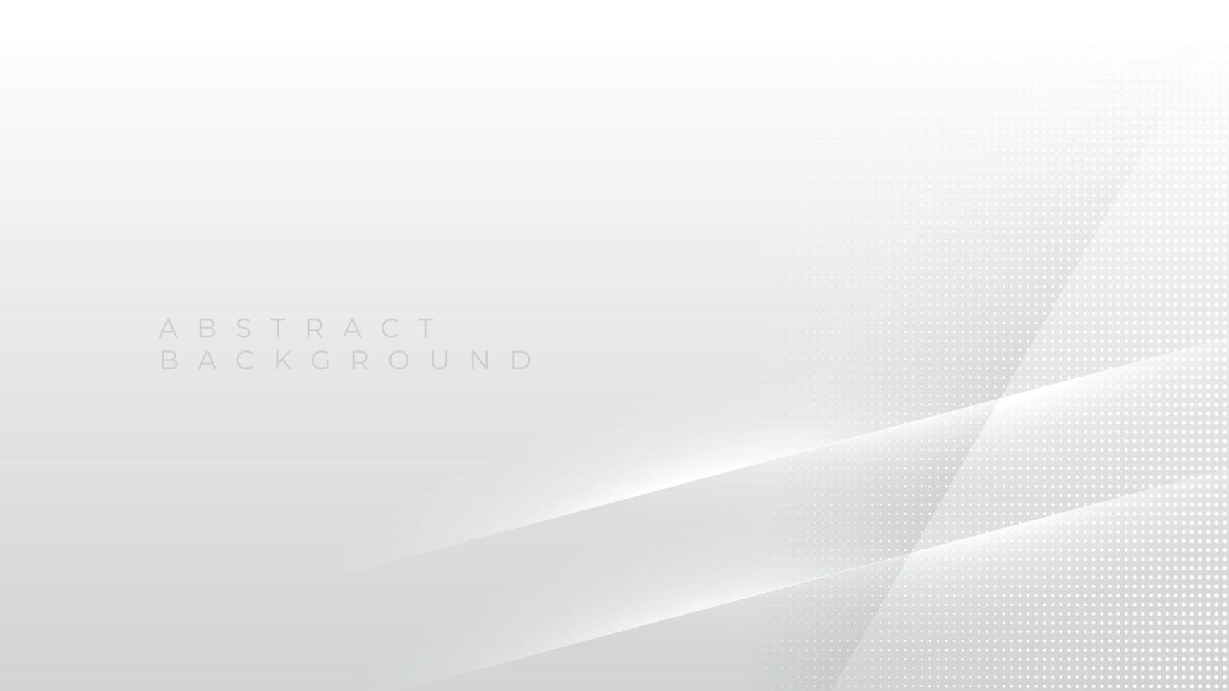 Abstract futuristic white and grey background with halftone dots. Light line composition. Vector illustration