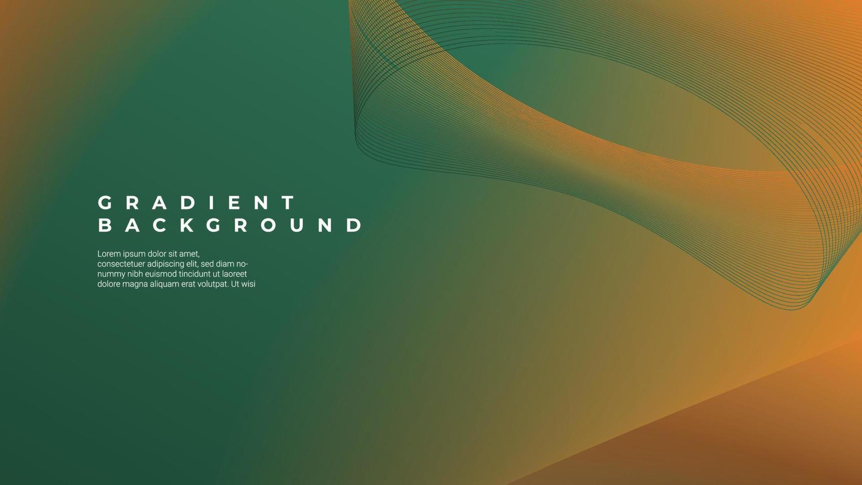 Trendy minimal abstract gradient background with curve shapes. Modern dynamic vector template