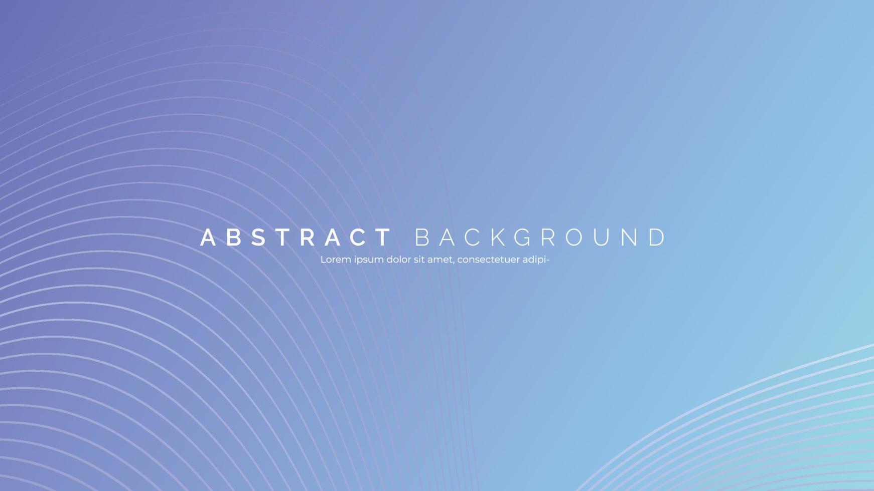 Abstract minimal blue gradient background. Trendy wavy lines template for business presentations, web header design with copy space for text vector