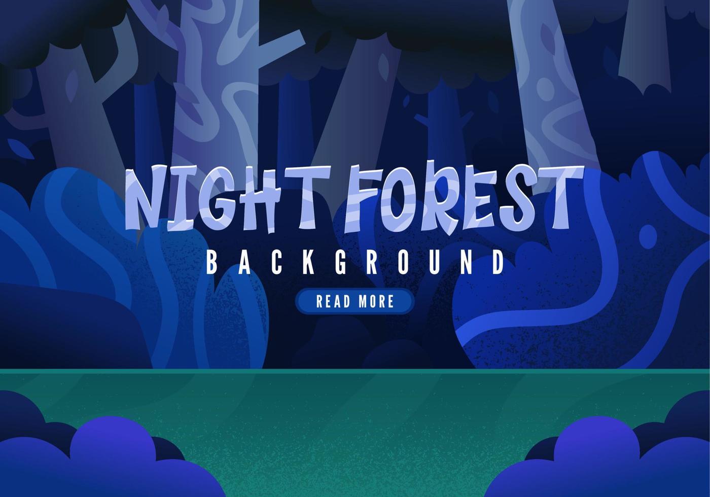 ilustración de vector de fondo de bosque de noche