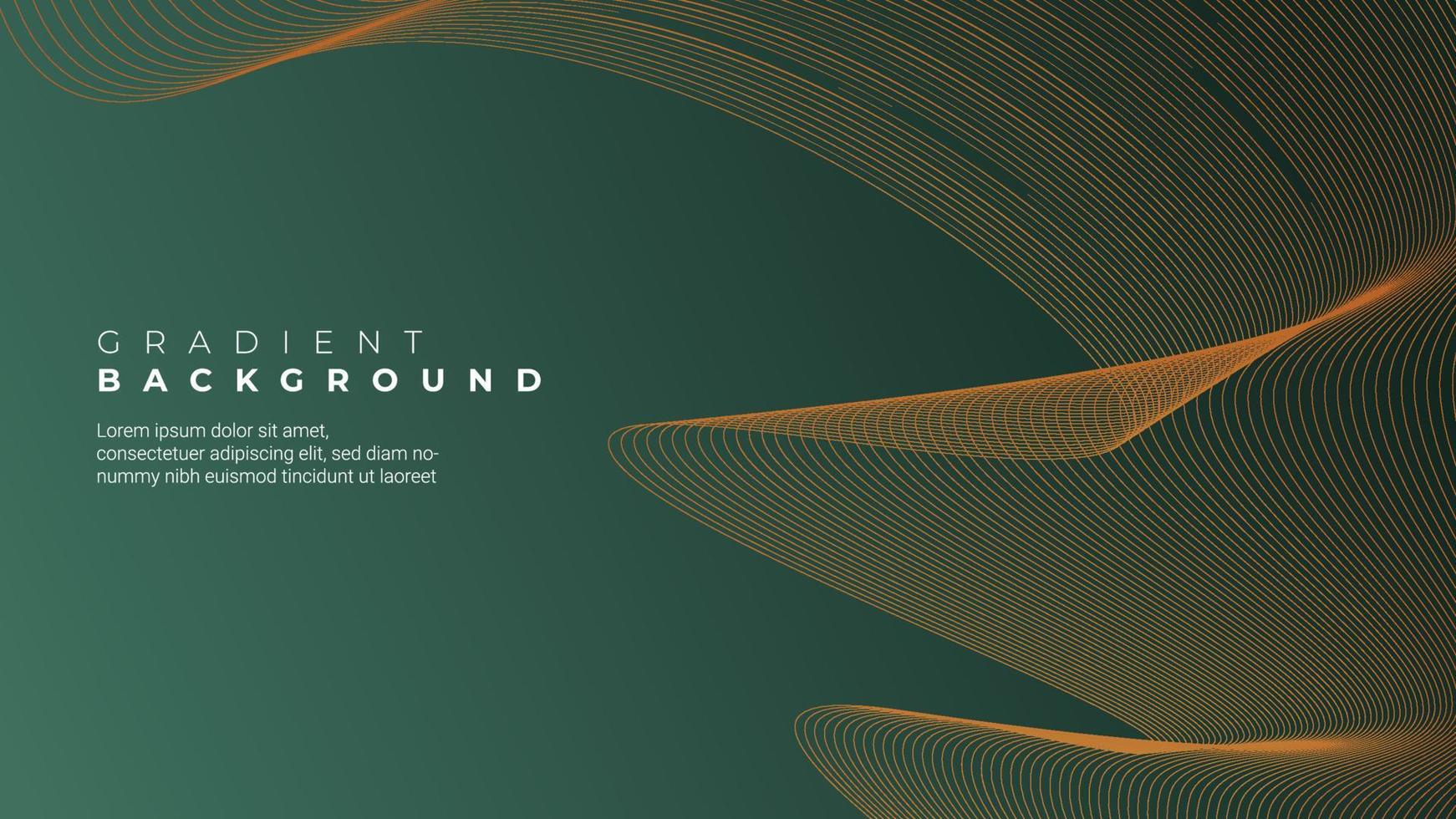 Trendy minimal abstract gradient background with curve shapes. Modern dynamic vector template