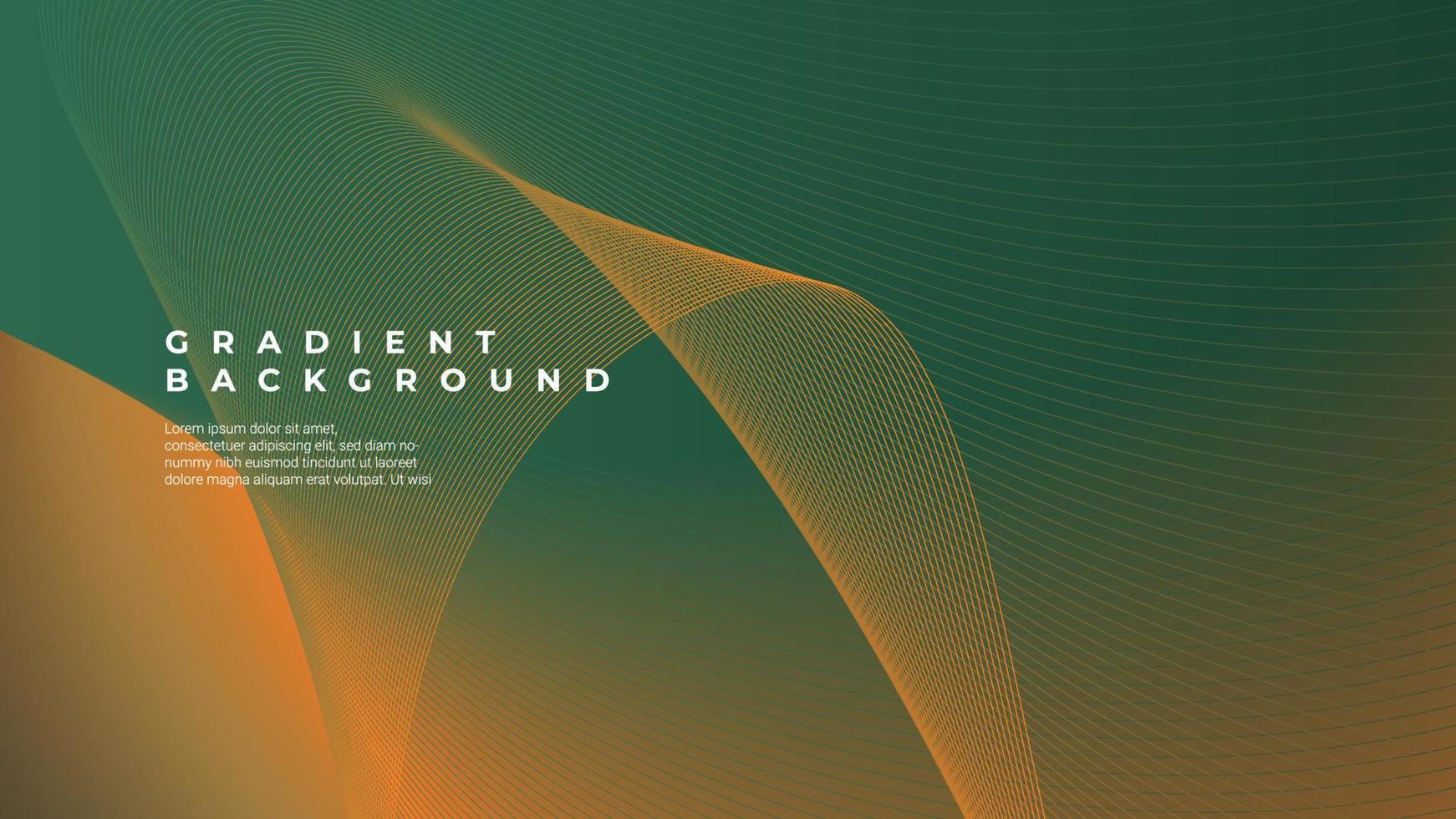 Trendy minimal abstract gradient background with curve shapes. Modern dynamic vector template