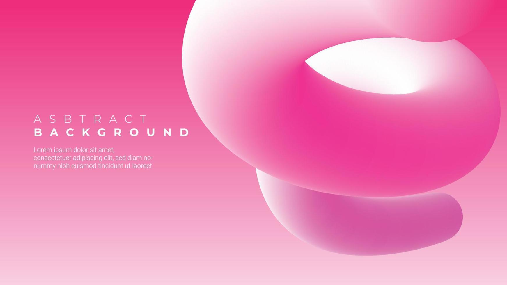 Beautifull pink liquid gradient background. 3d abstract fluid decoration for landing page, web, poster, header, etc. vector