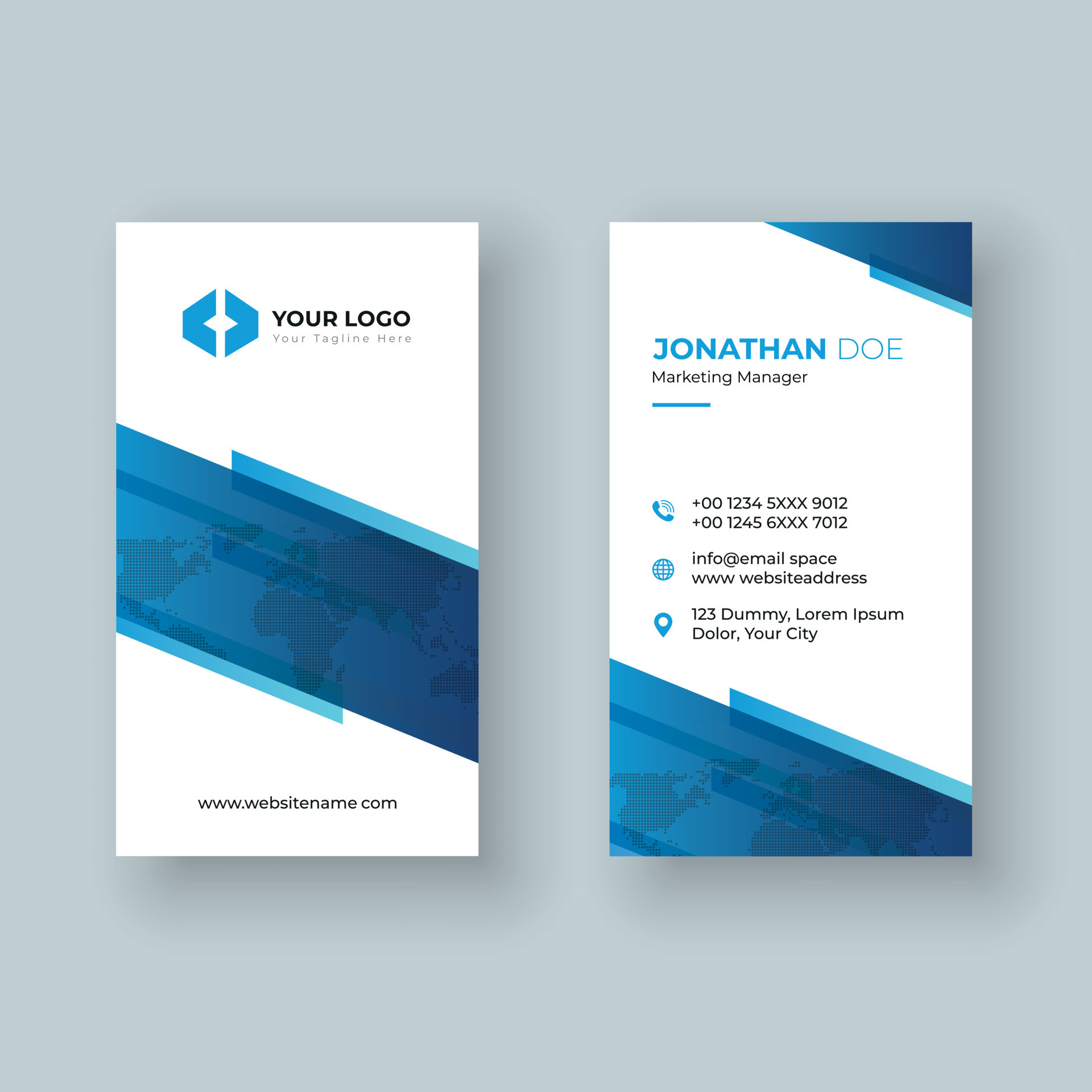 Portrait Business Card Template Portrait Business Card Template