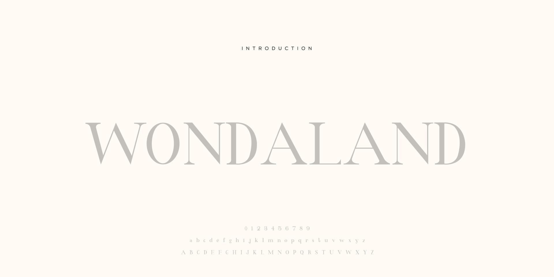 Elegant wedding font Pro Vector, Luxury Royal Abstract minimal modern font vector