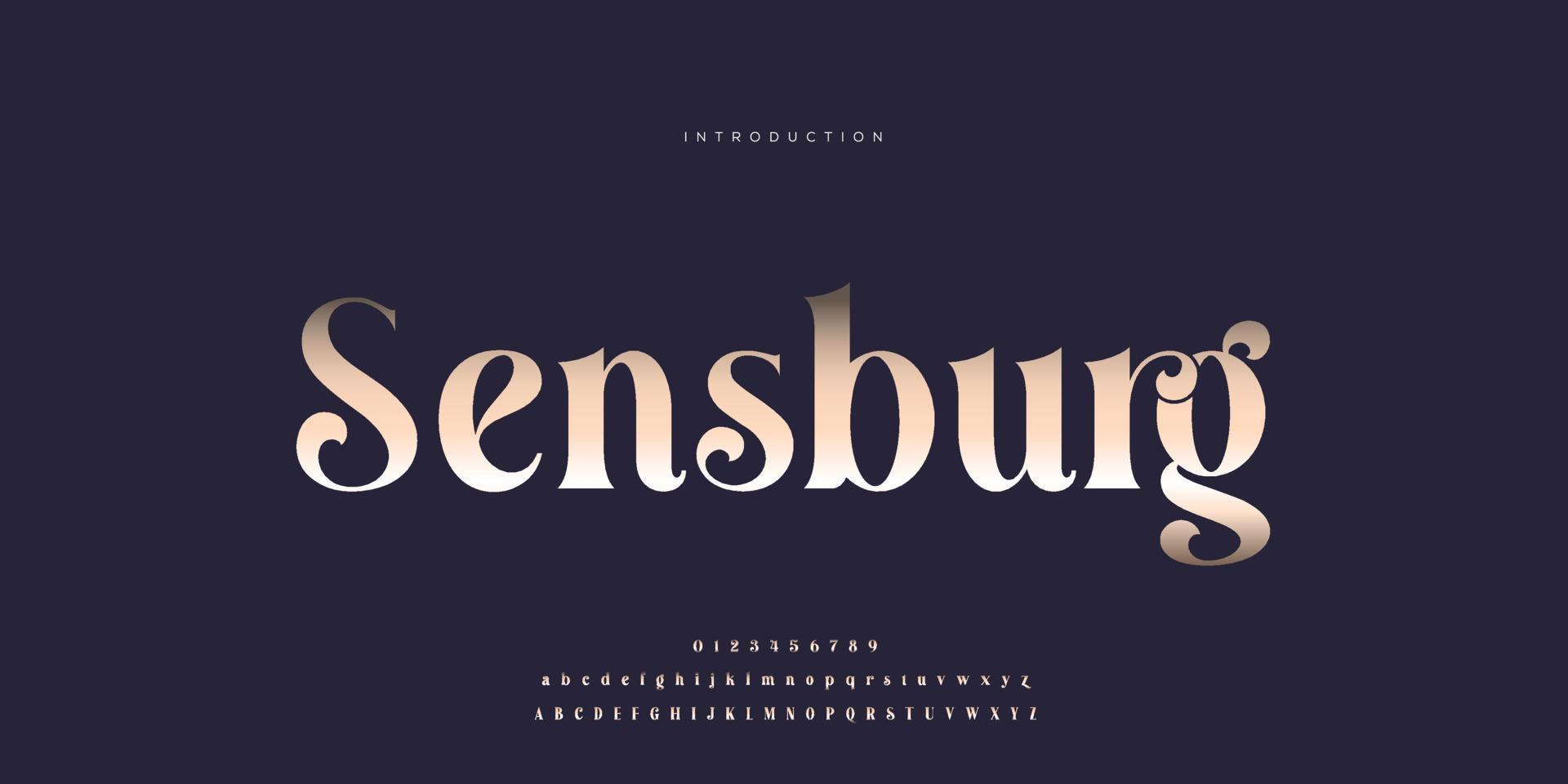 Elegant wedding font Pro Vector, Luxury Royal Abstract minimal modern font vector