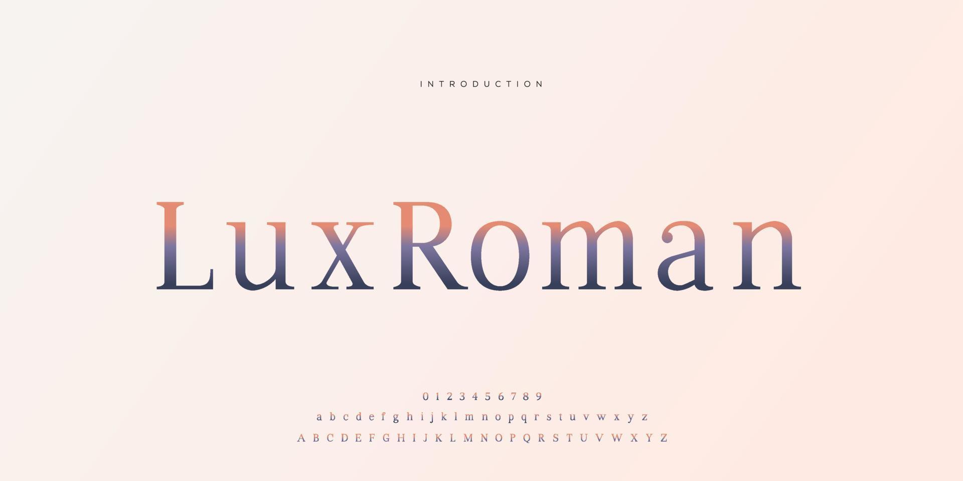 Elegant wedding font Pro Vector, Luxury Royal Abstract minimal modern font vector