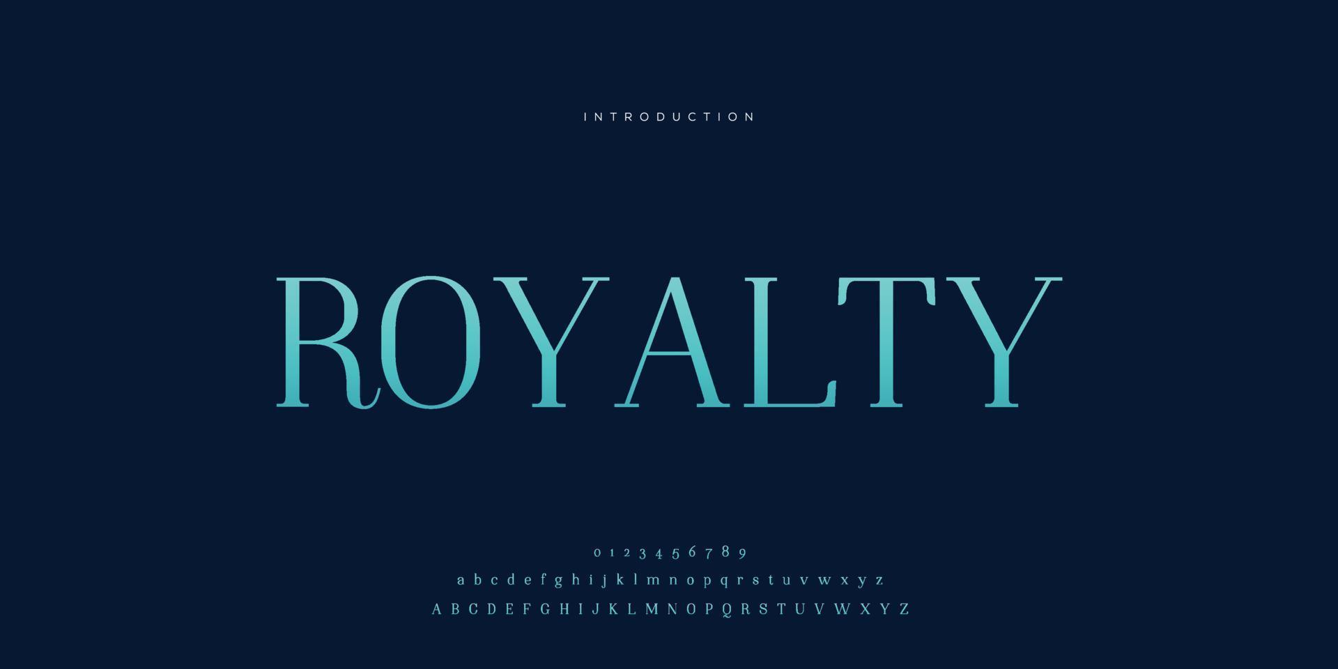 Elegant wedding font Pro Vector, Luxury Royal Abstract minimal modern font vector