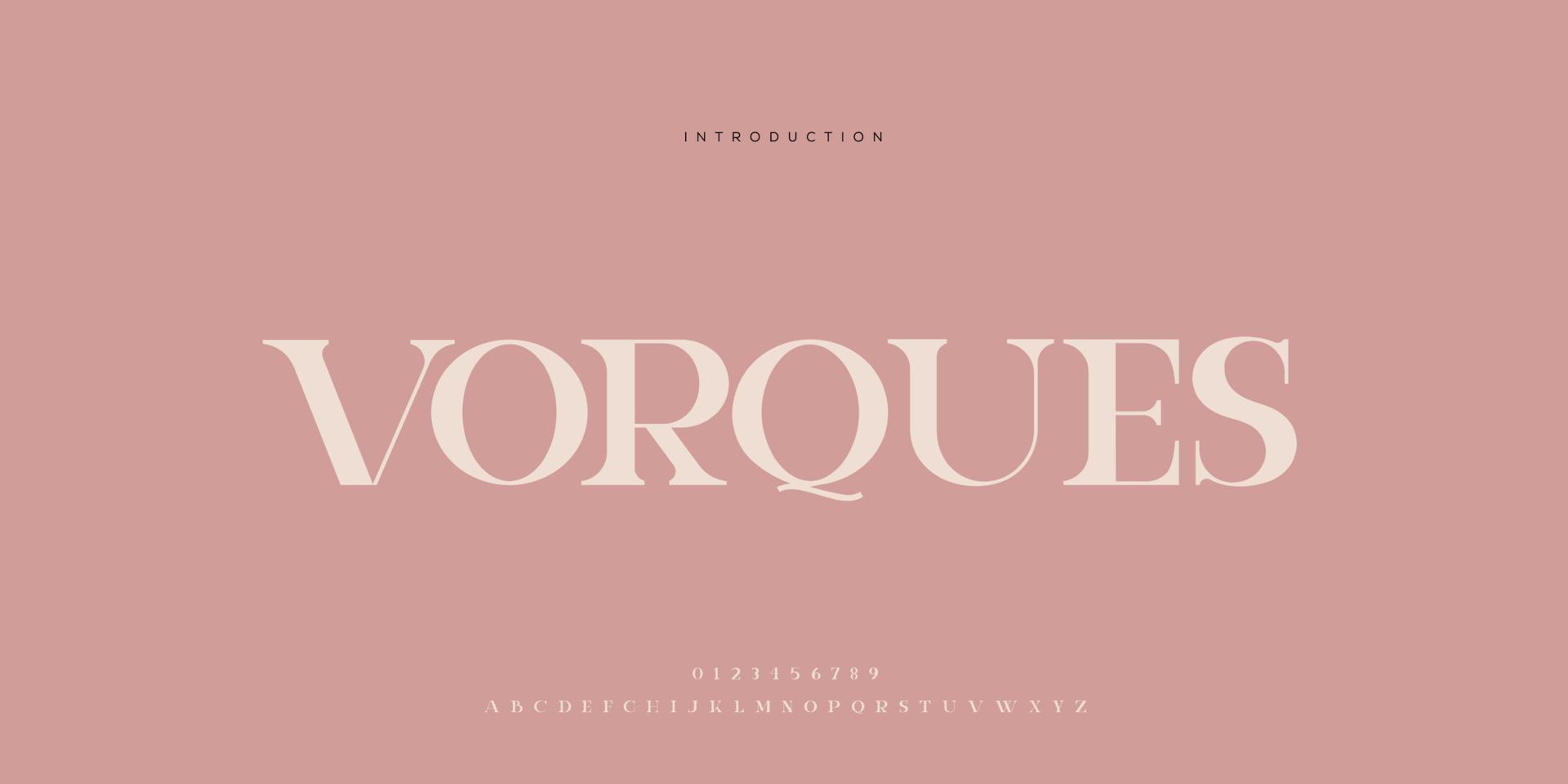Elegant wedding font Pro Vector, Luxury Royal Abstract minimal modern font vector