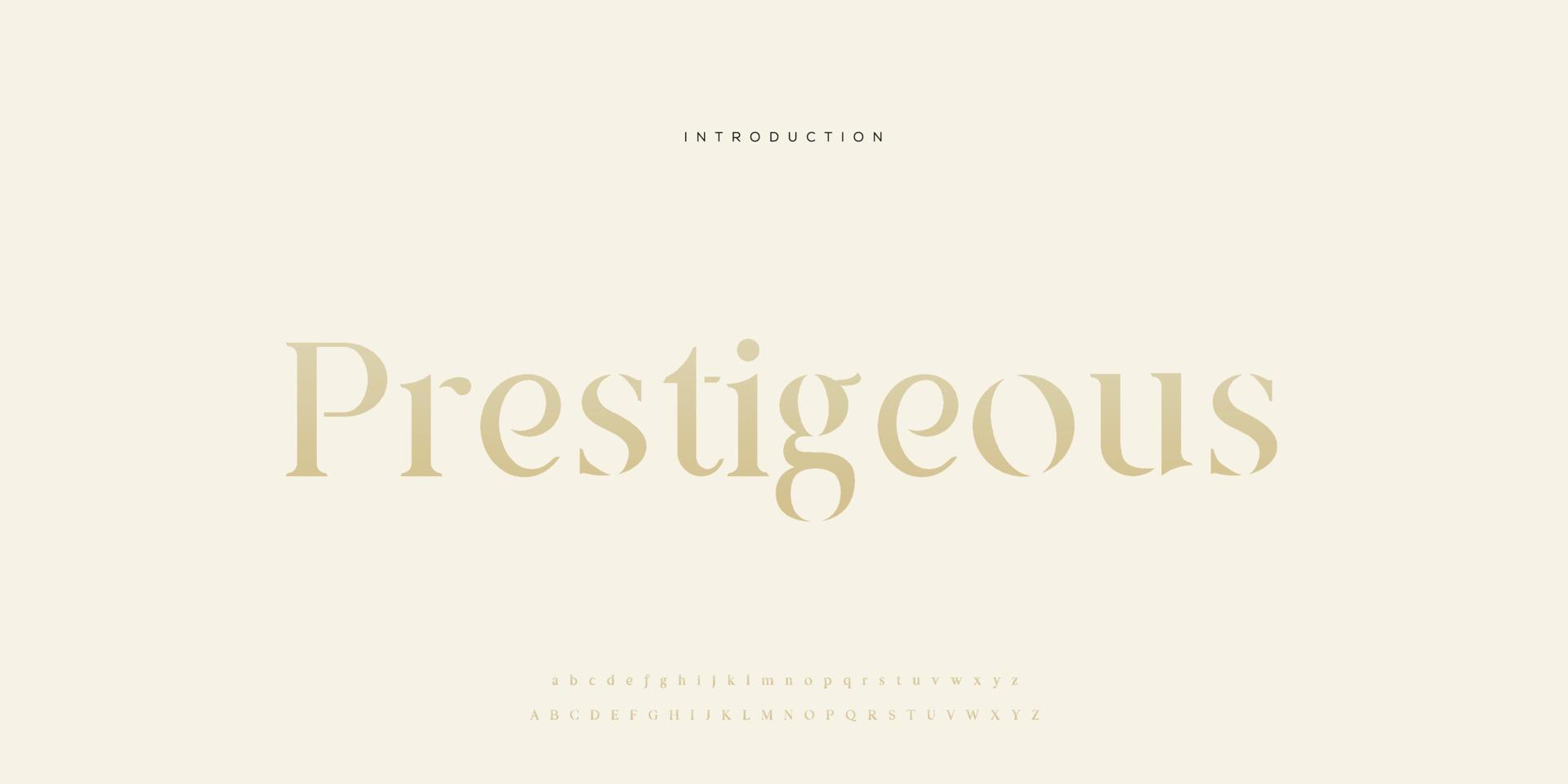 Elegant wedding font Pro Vector, Luxury Royal Abstract minimal modern font vector