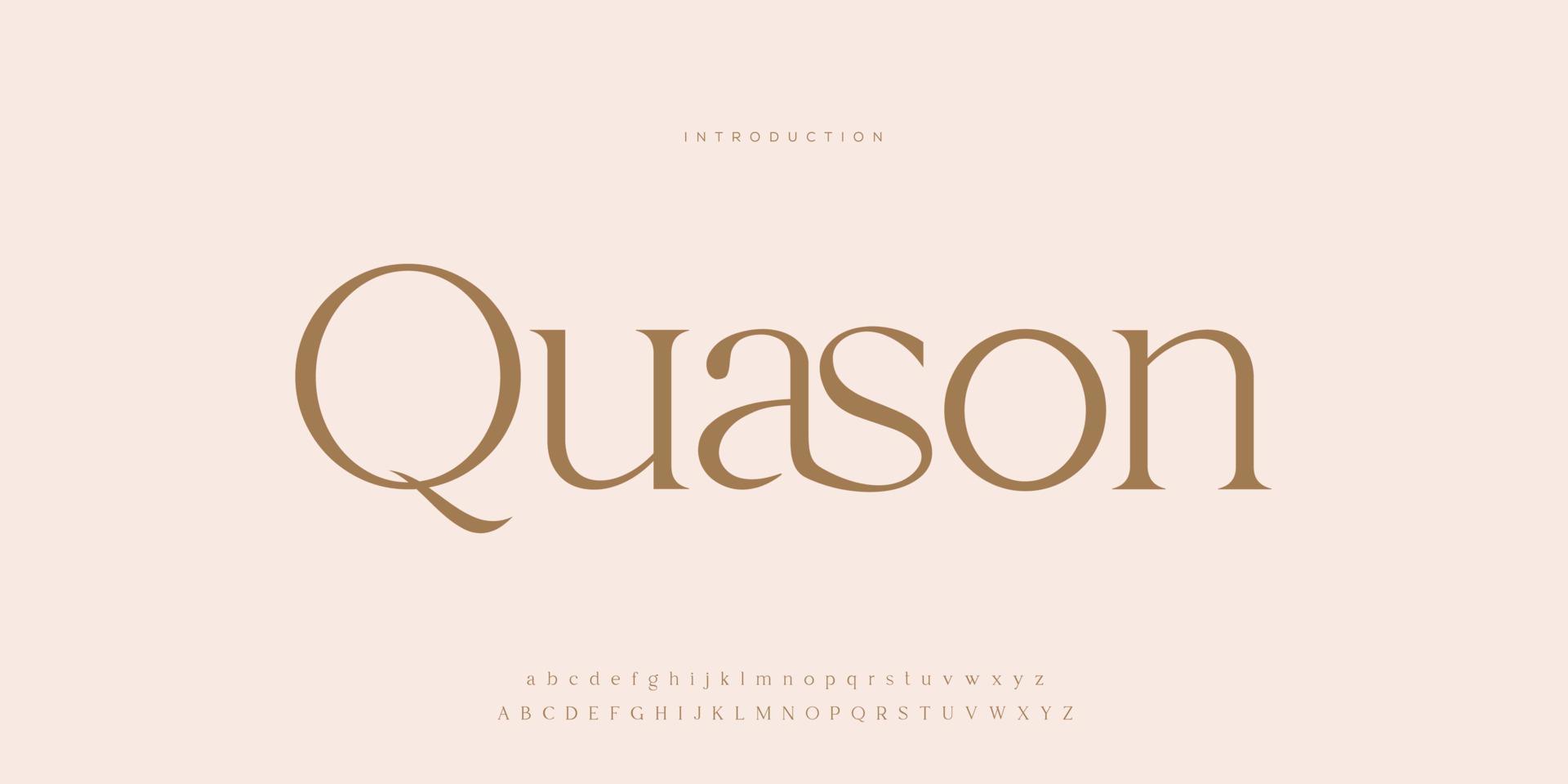 Elegant wedding font Pro Vector, Luxury Royal Abstract minimal modern font vector