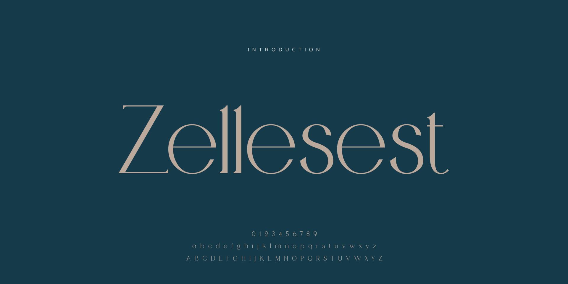 Elegant wedding font Pro Vector, Luxury Royal Abstract minimal modern font vector
