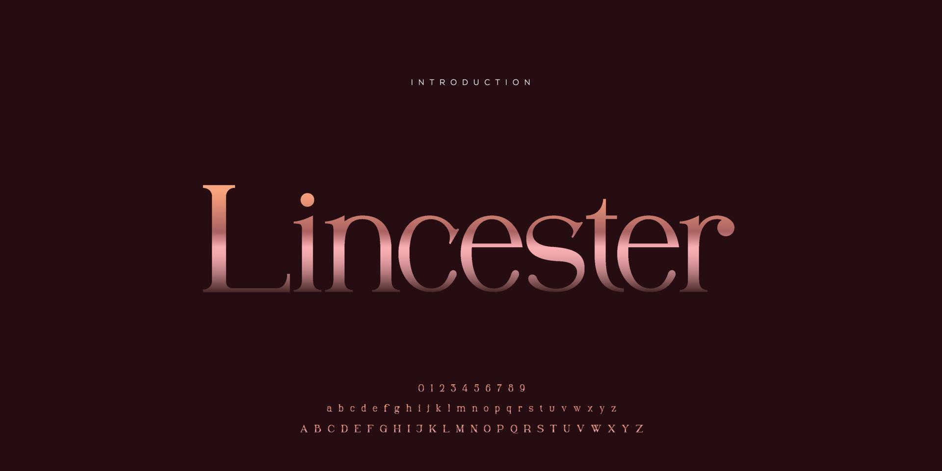 Elegant wedding font Pro Vector, Luxury Royal Abstract minimal modern font vector