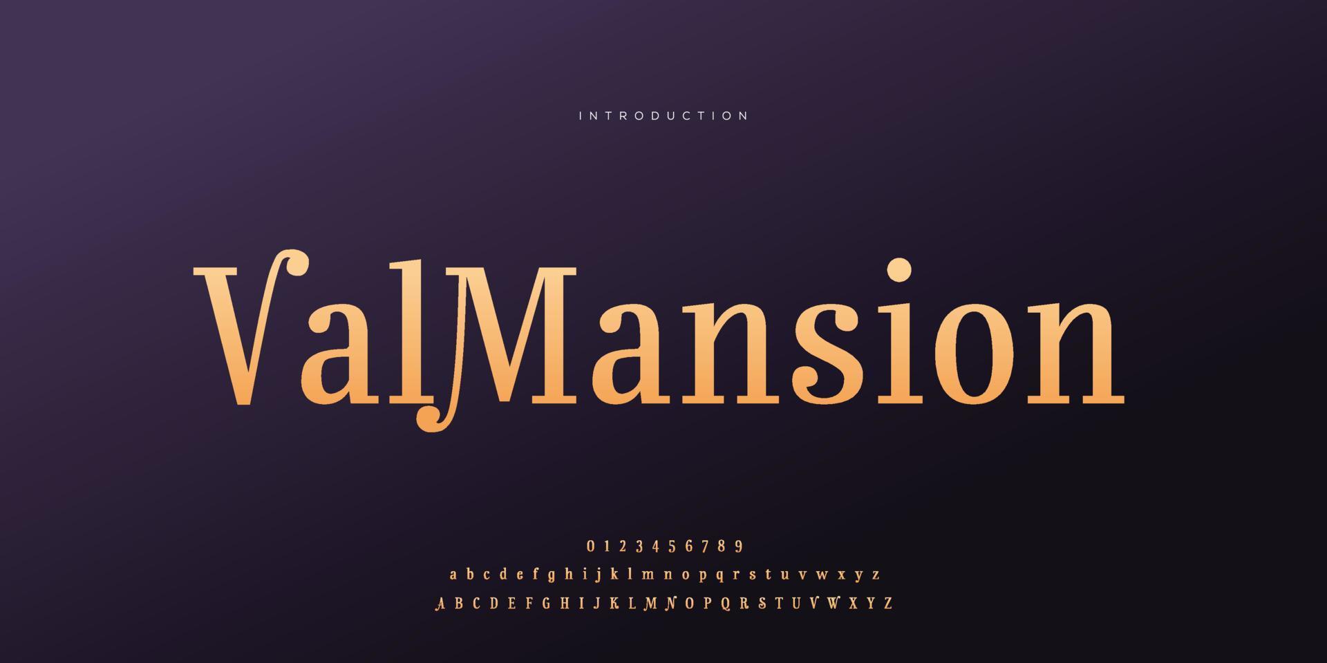 Elegant wedding font Pro Vector, Luxury Royal Abstract minimal modern font vector