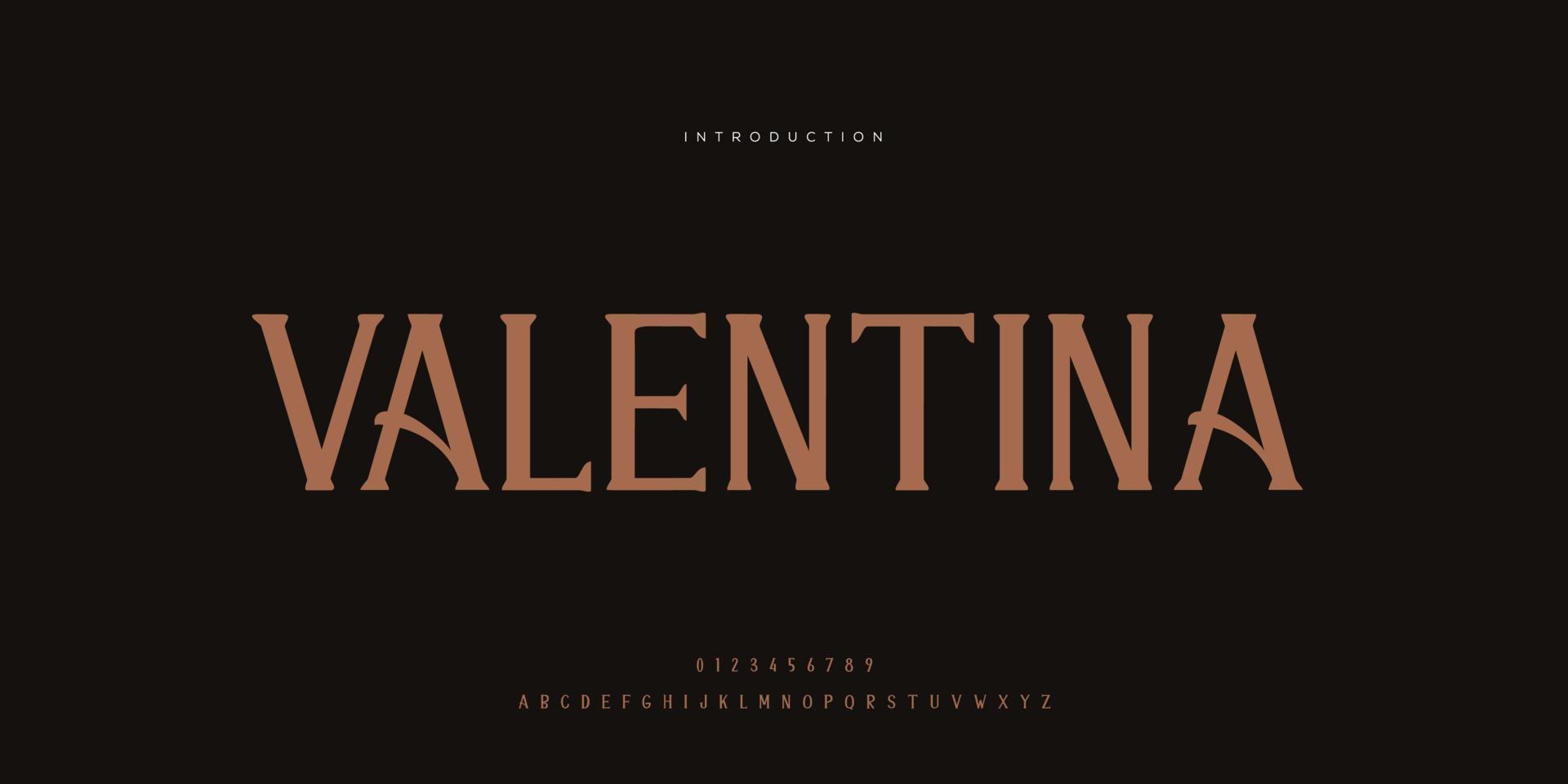 Elegant wedding font Pro Vector, Luxury Royal Abstract minimal modern font vector