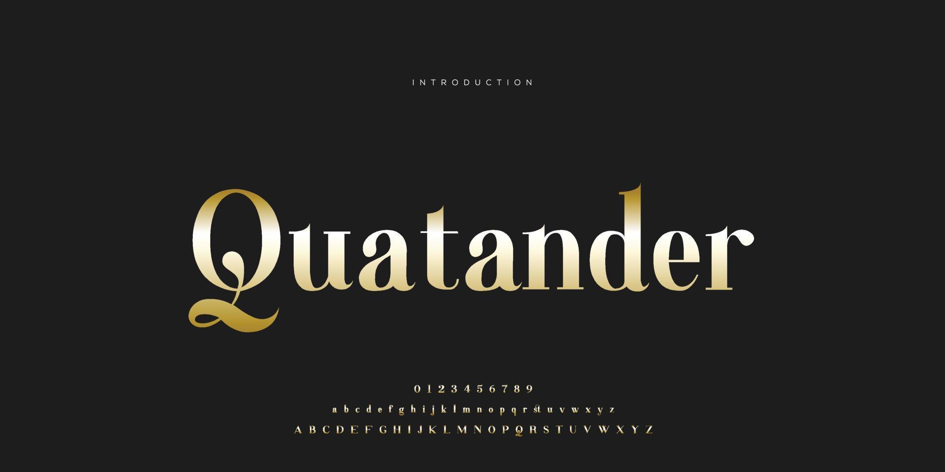 Elegant wedding font Pro Vector, Luxury Royal Abstract minimal modern font vector