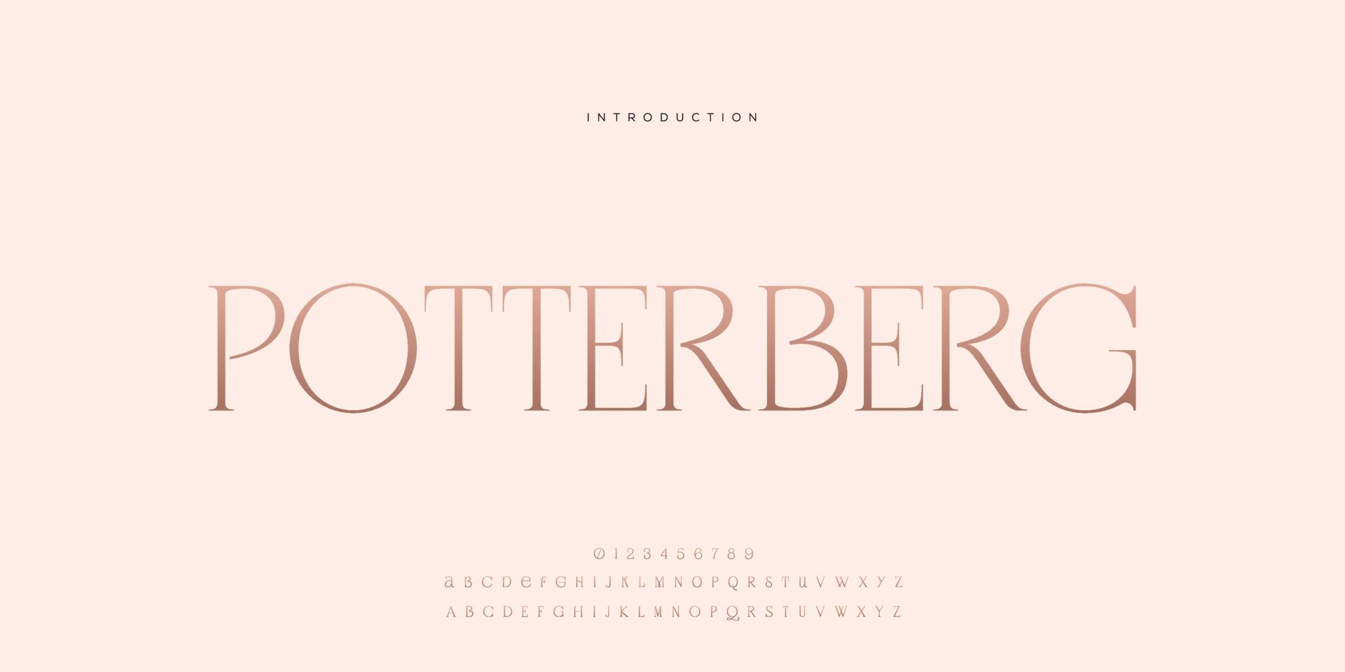 Elegant wedding font Pro Vector, Luxury Royal Abstract minimal modern font vector