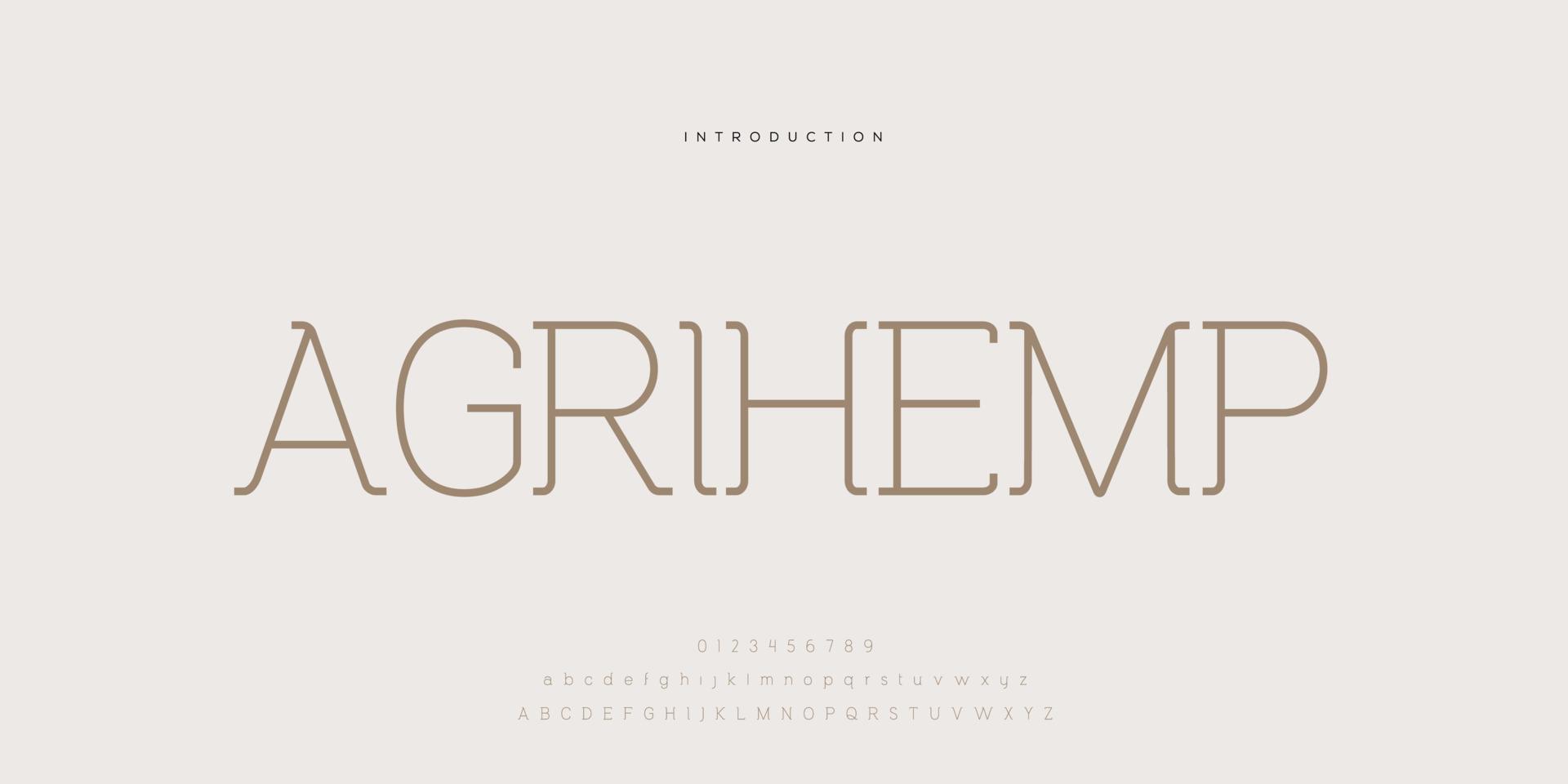 Elegant wedding font Pro Vector, Luxury Royal Abstract minimal modern font vector