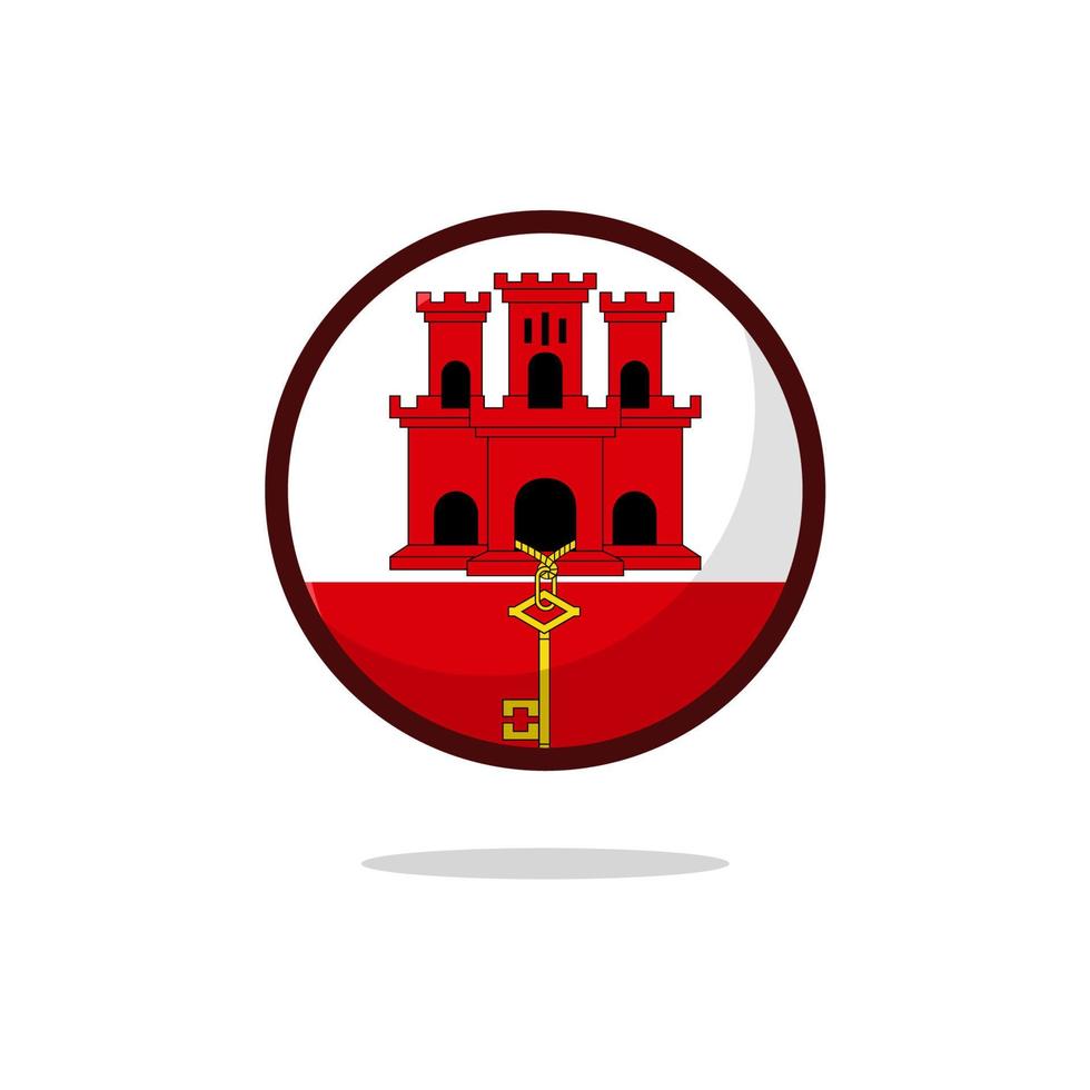 icono de la bandera de gibraltar vector