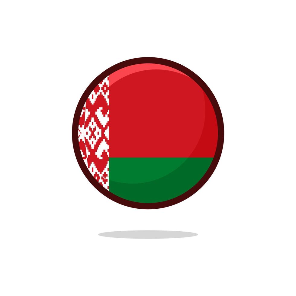 icono de la bandera de Bielorrusia vector