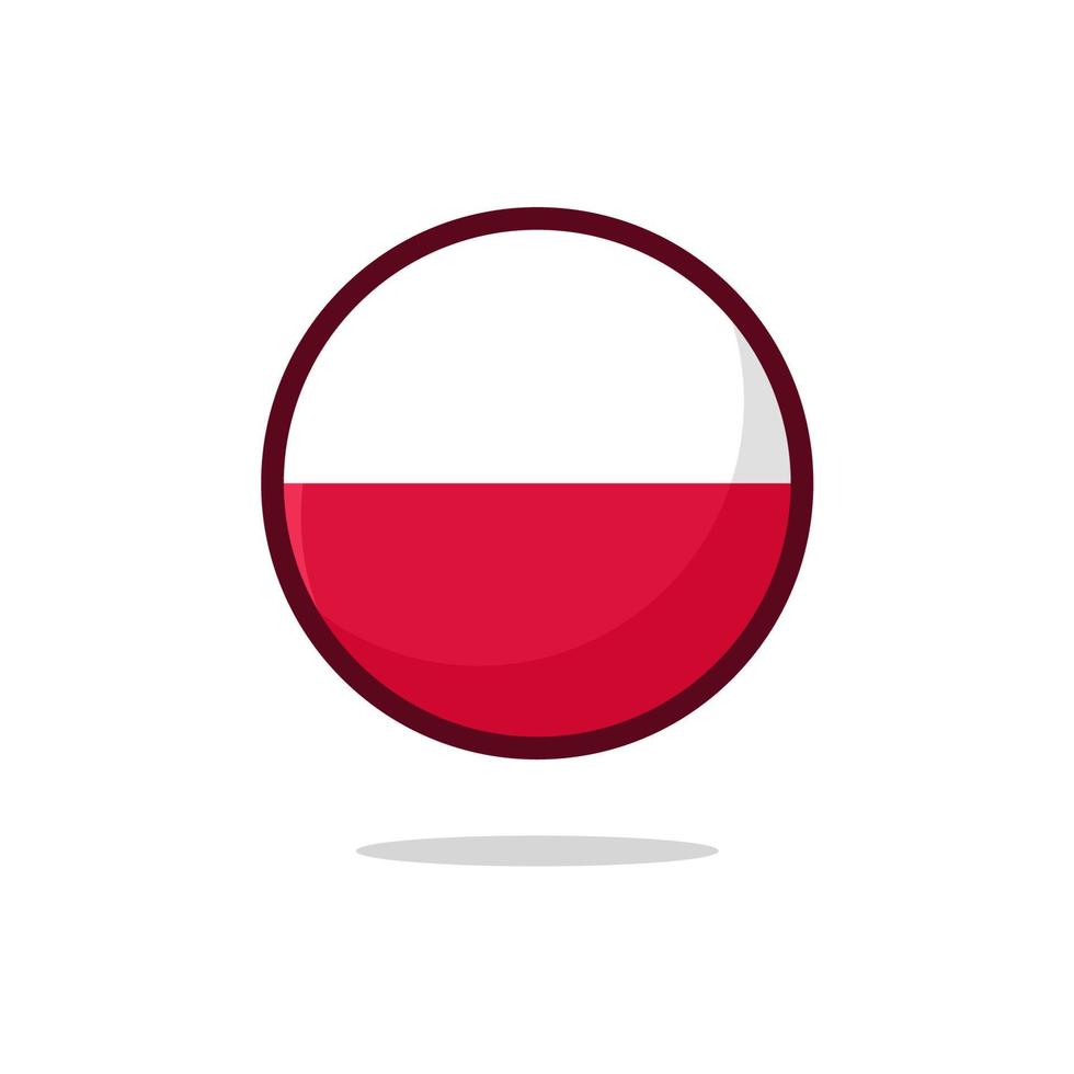 icono de la bandera de polonia vector