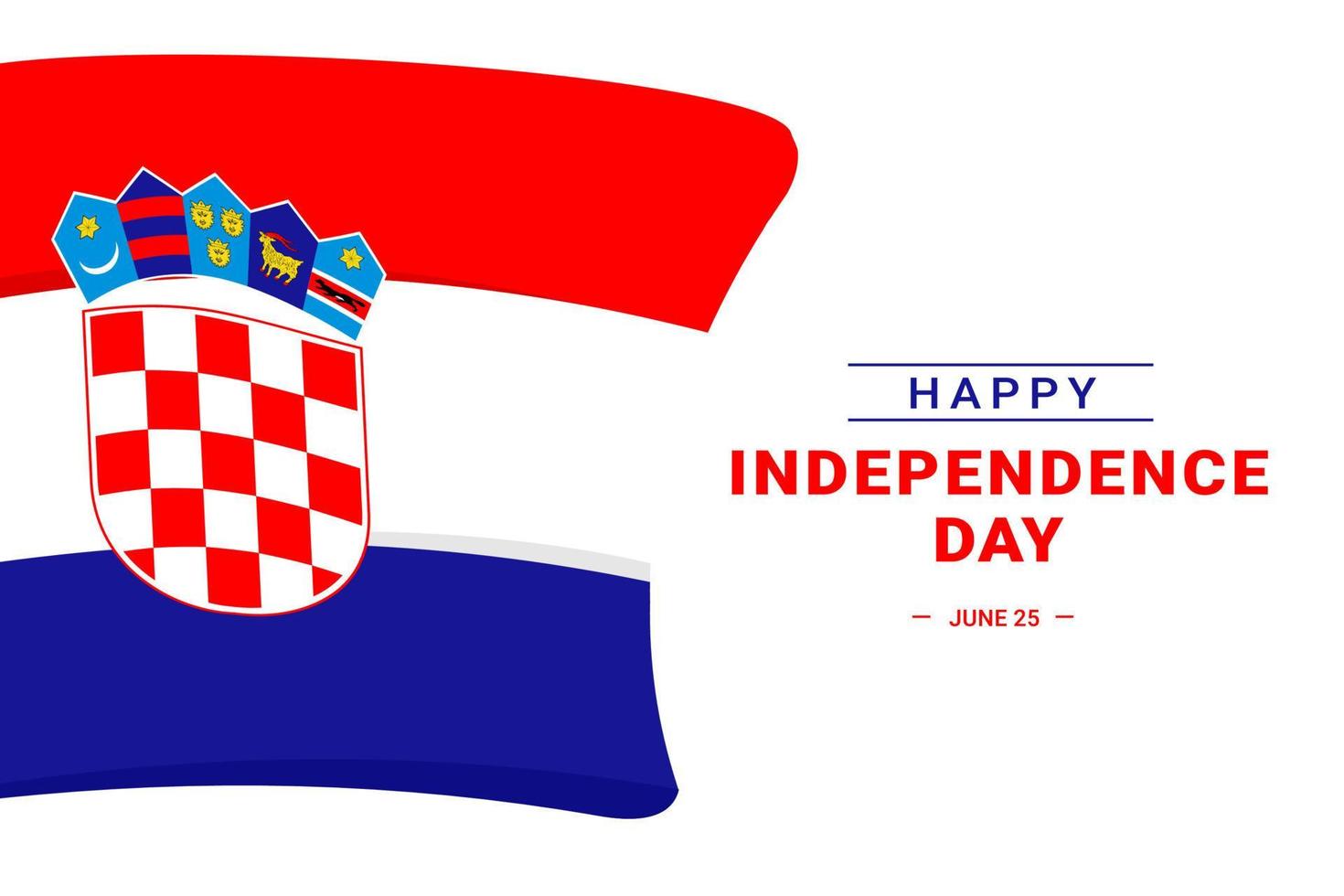 día de la independencia de croacia vector