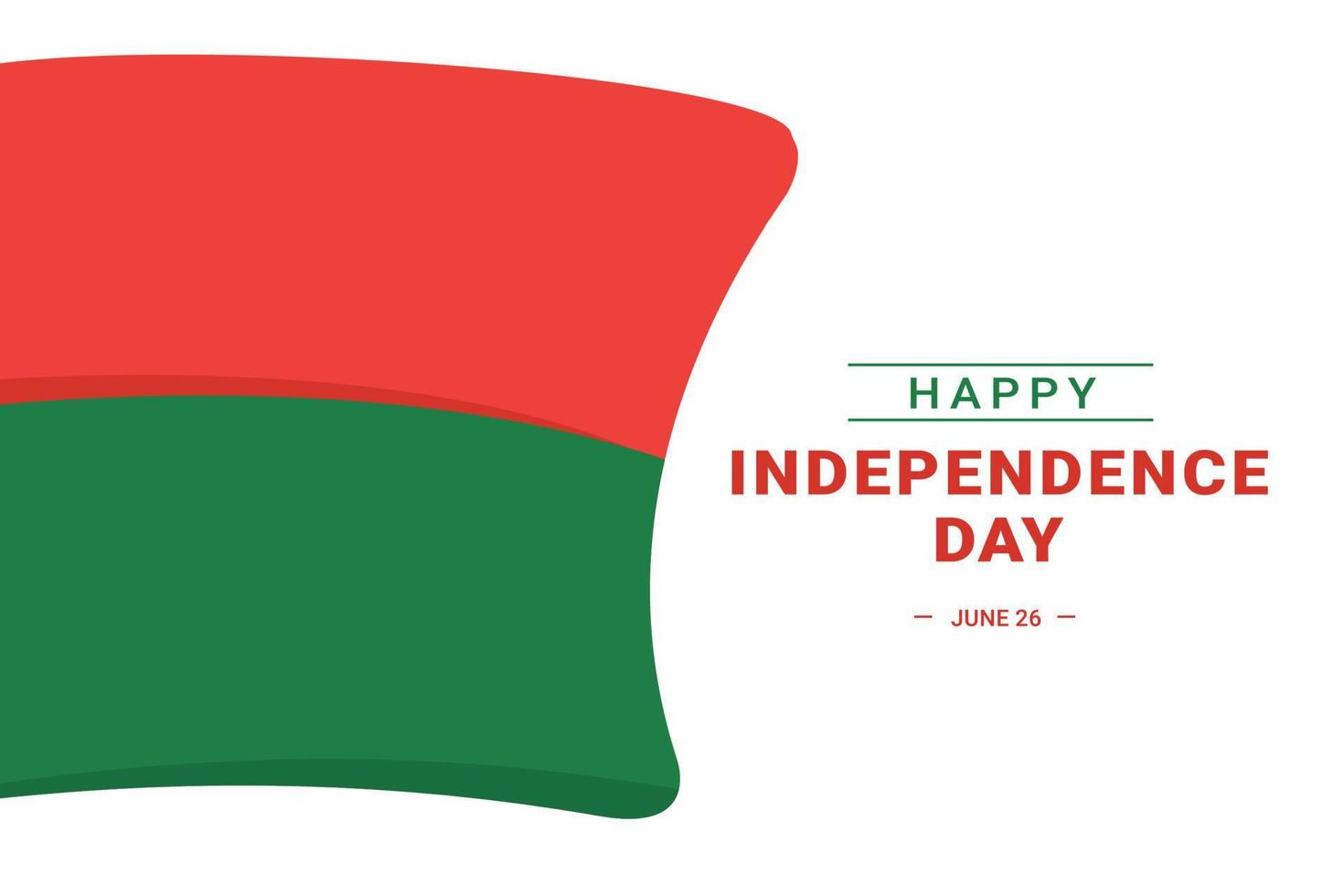 día de la independencia de madagascar vector