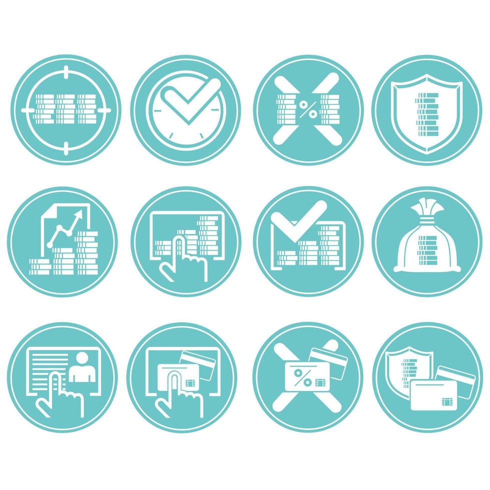 Twelve business icons for website. vector