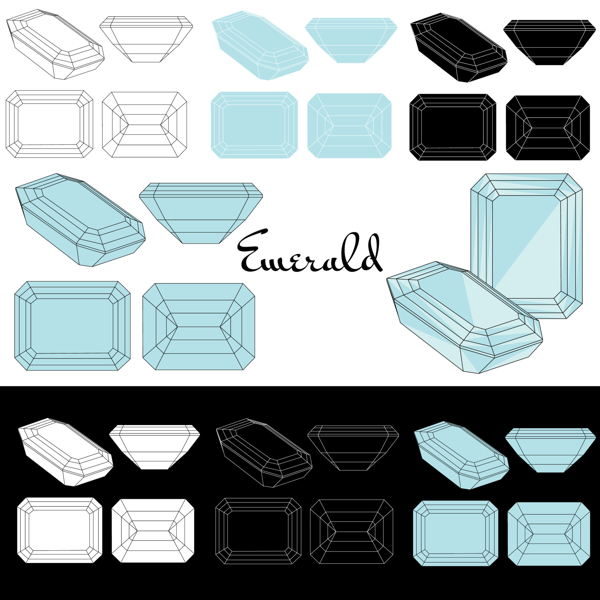 Emerald cut facets deals