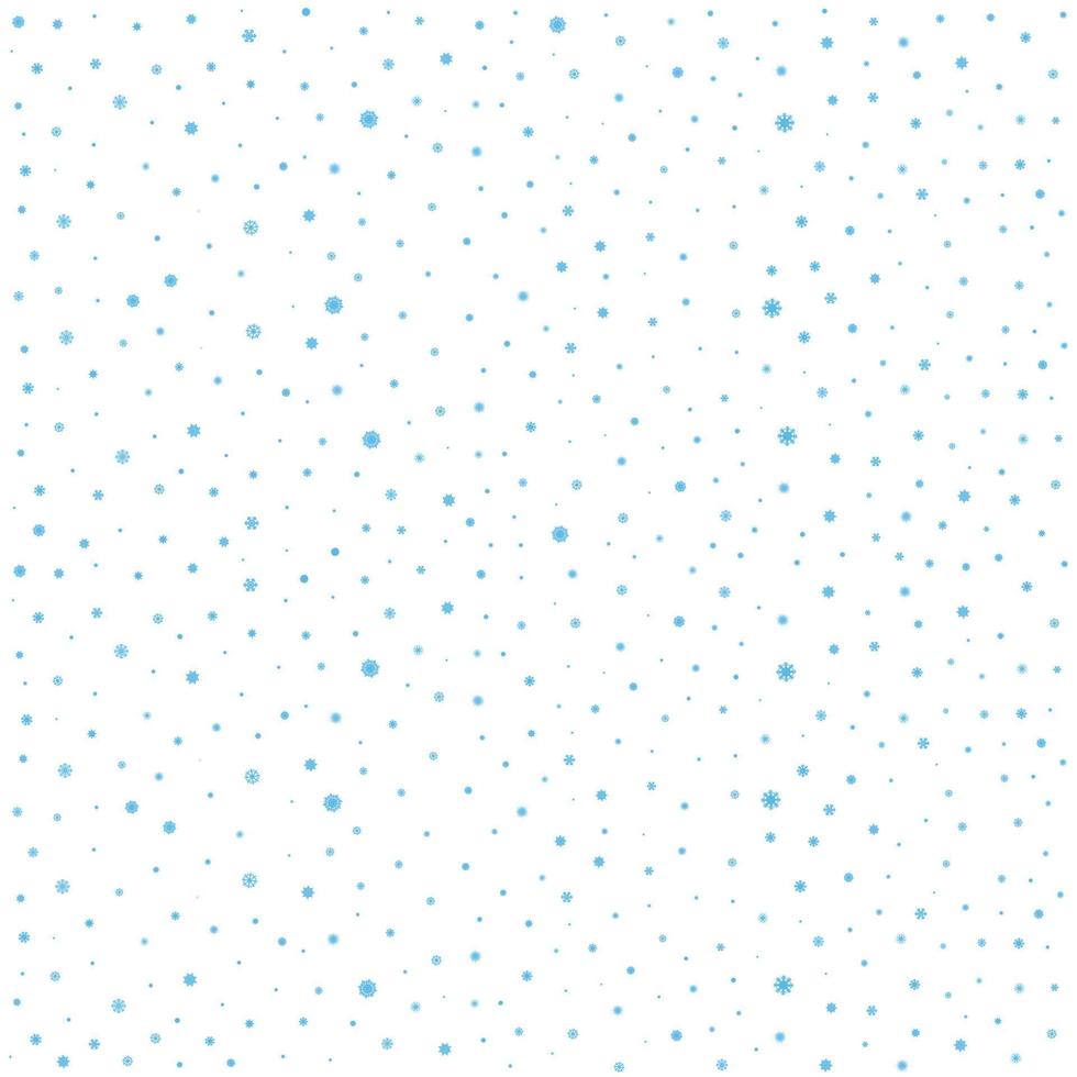 White background with blue snowflakes. vector
