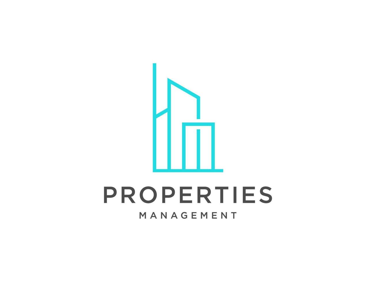 Logo design of L in vector for construction, home, real estate, building, property. Minimal awesome trendy professional logo design template on black background.