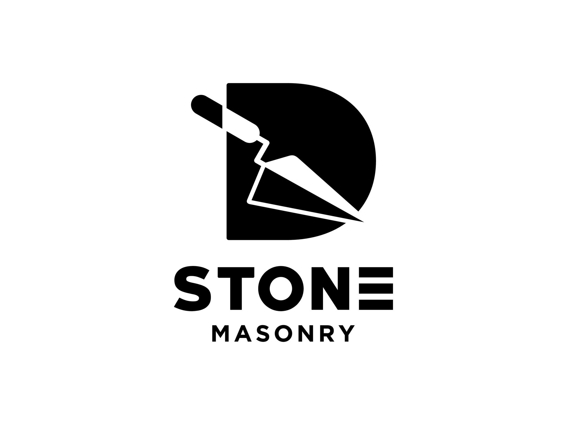 Letter D Masonry brick wall construction logo template 8383310 Vector ...