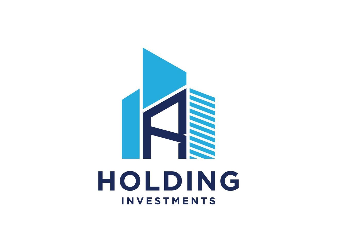 Logo design of R in vector for construction, home, real estate, building, property. Minimal awesome trendy professional logo design template on black background.