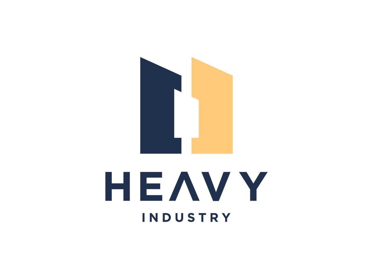 Simple Initial Letter H Logo. Square Shape with Negative Space H Letter isolated on White Background. Usable for Business and Branding Logos. Flat Vector Logo Design Template Element.
