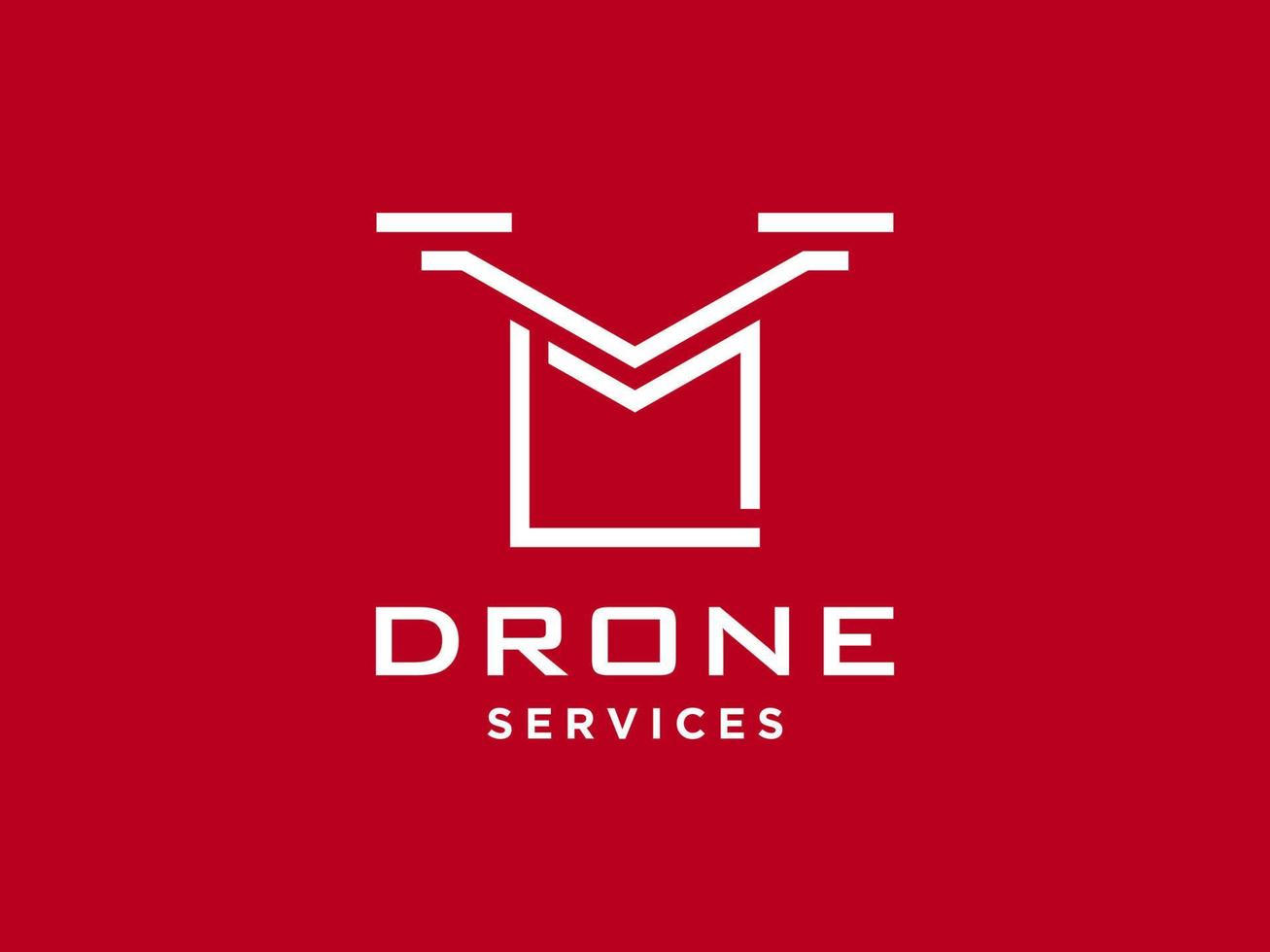 letra l icono de vector de plantilla de logotipo de drone. vector de drones de fotografía. icono de vector de helicóptero cuádruple