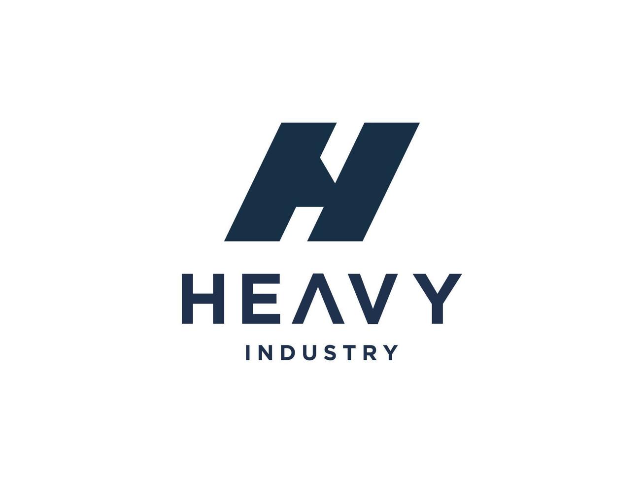 Simple Initial Letter H Logo. Square Shape with Negative Space H Letter isolated on White Background. Usable for Business and Branding Logos. Flat Vector Logo Design Template Element.