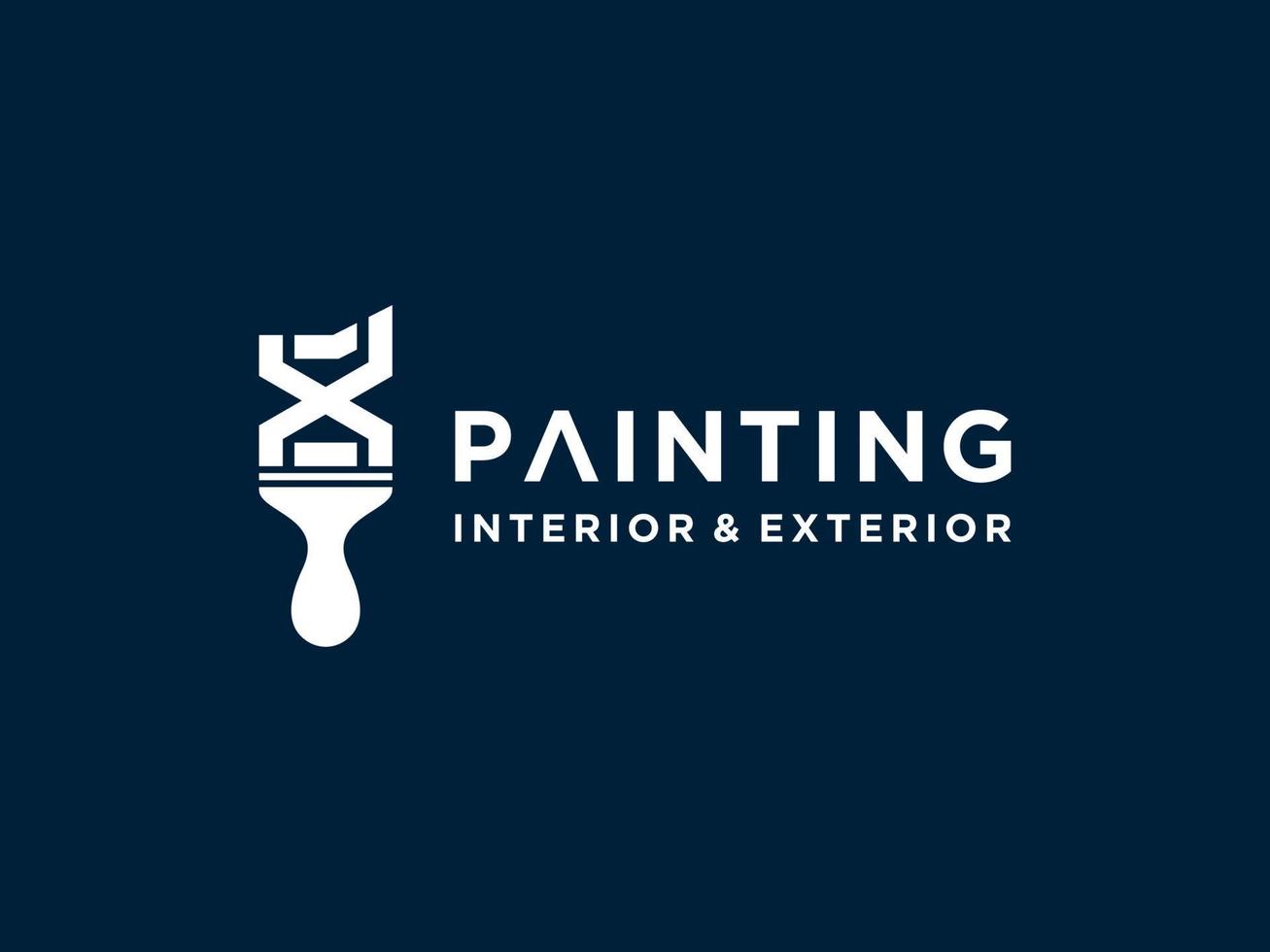 Painting logo template with initial X concept Premium Vector Free Vector