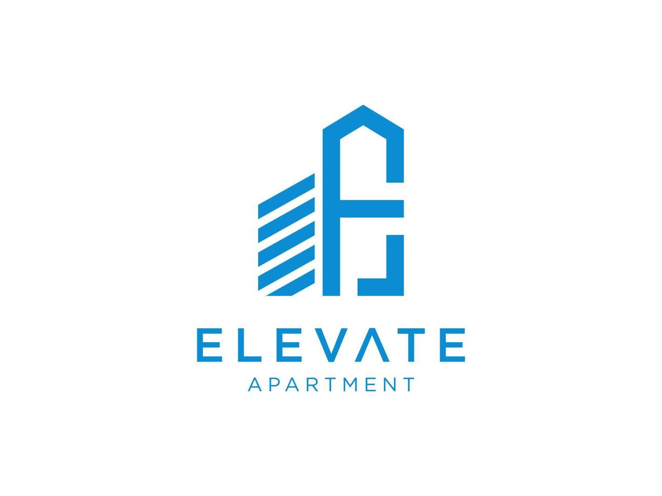 Logo design of F in vector for construction, home, real estate, building, property. Minimal awesome trendy professional logo design template on black background.