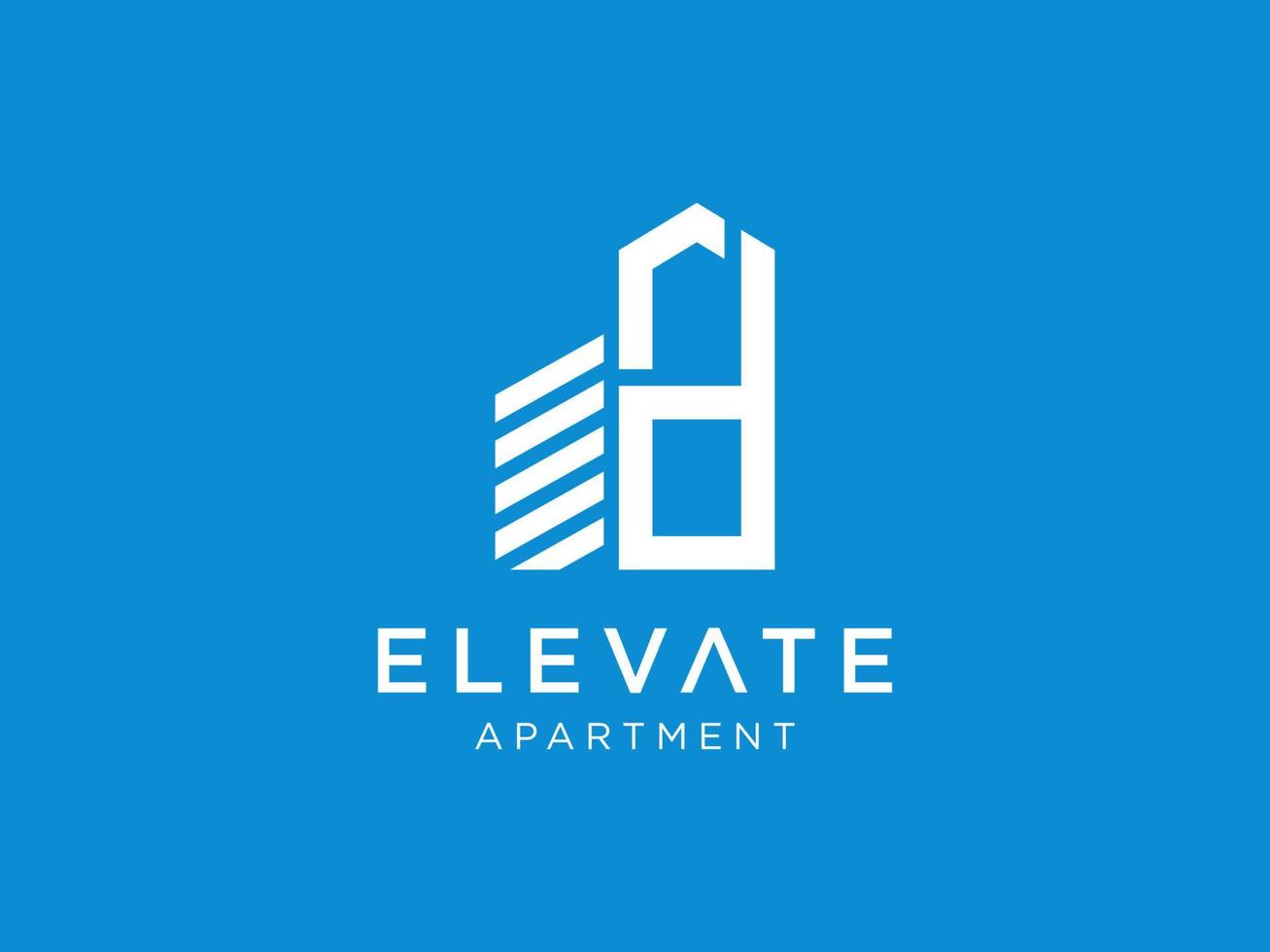 Logo design of D in vector for construction, home, real estate, building, property. Minimal awesome trendy professional logo design template on black background.
