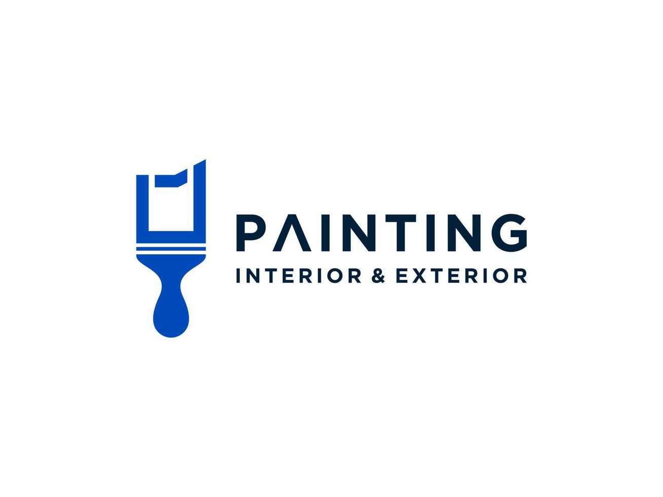Painting logo template with initial U concept Premium Vector Free Vector