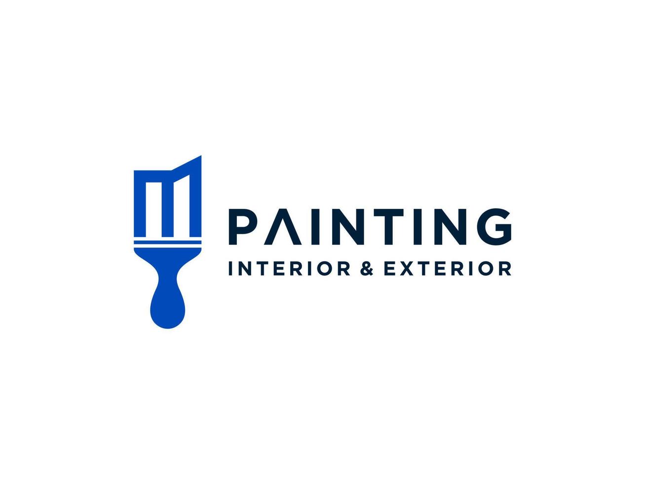 Painting logo template with initial M concept Premium Vector Free Vector