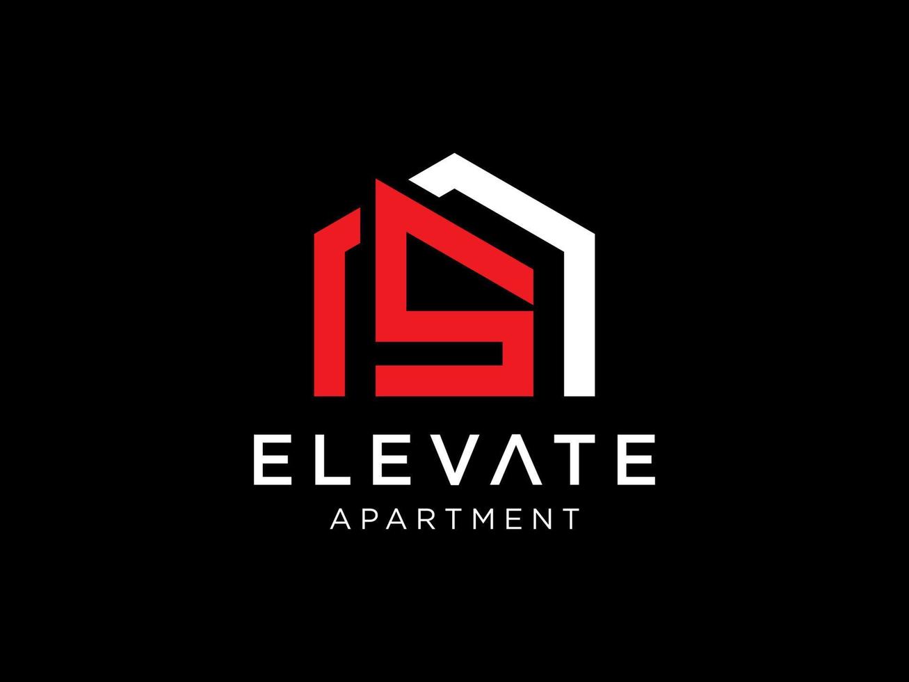 Logo design of S in vector for construction, home, real estate, building, property. Minimal awesome trendy professional logo design template on black background.