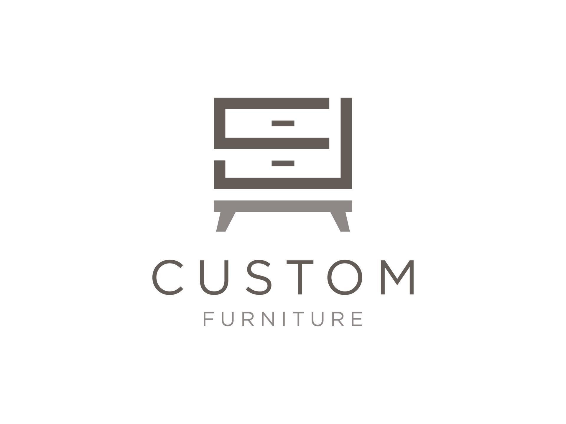 Letter J with wooden furniture concept logo design inspiration 8383621